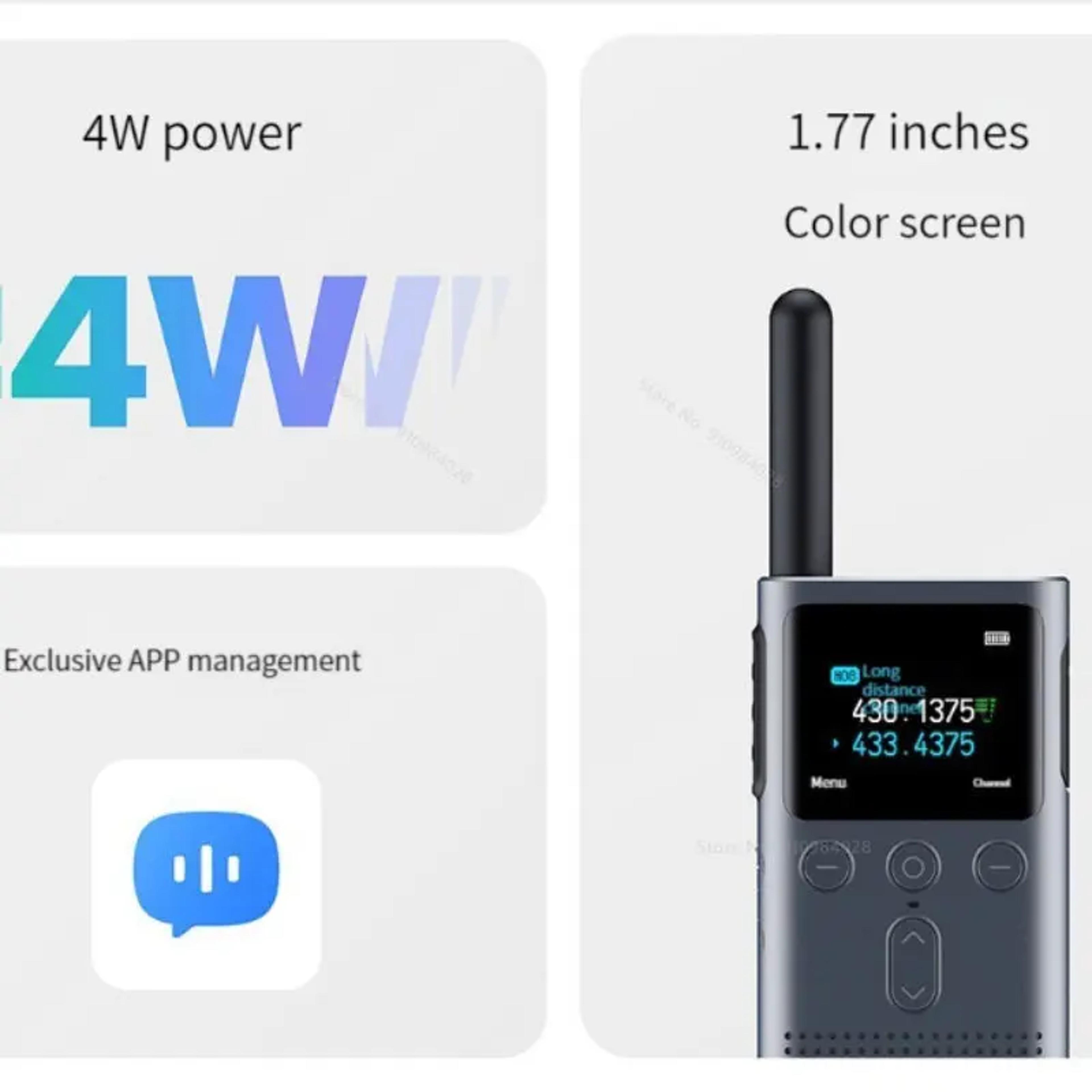 Long Range Walkie Talkie Dual Mode Power Two Way Radio With Color Screen 4