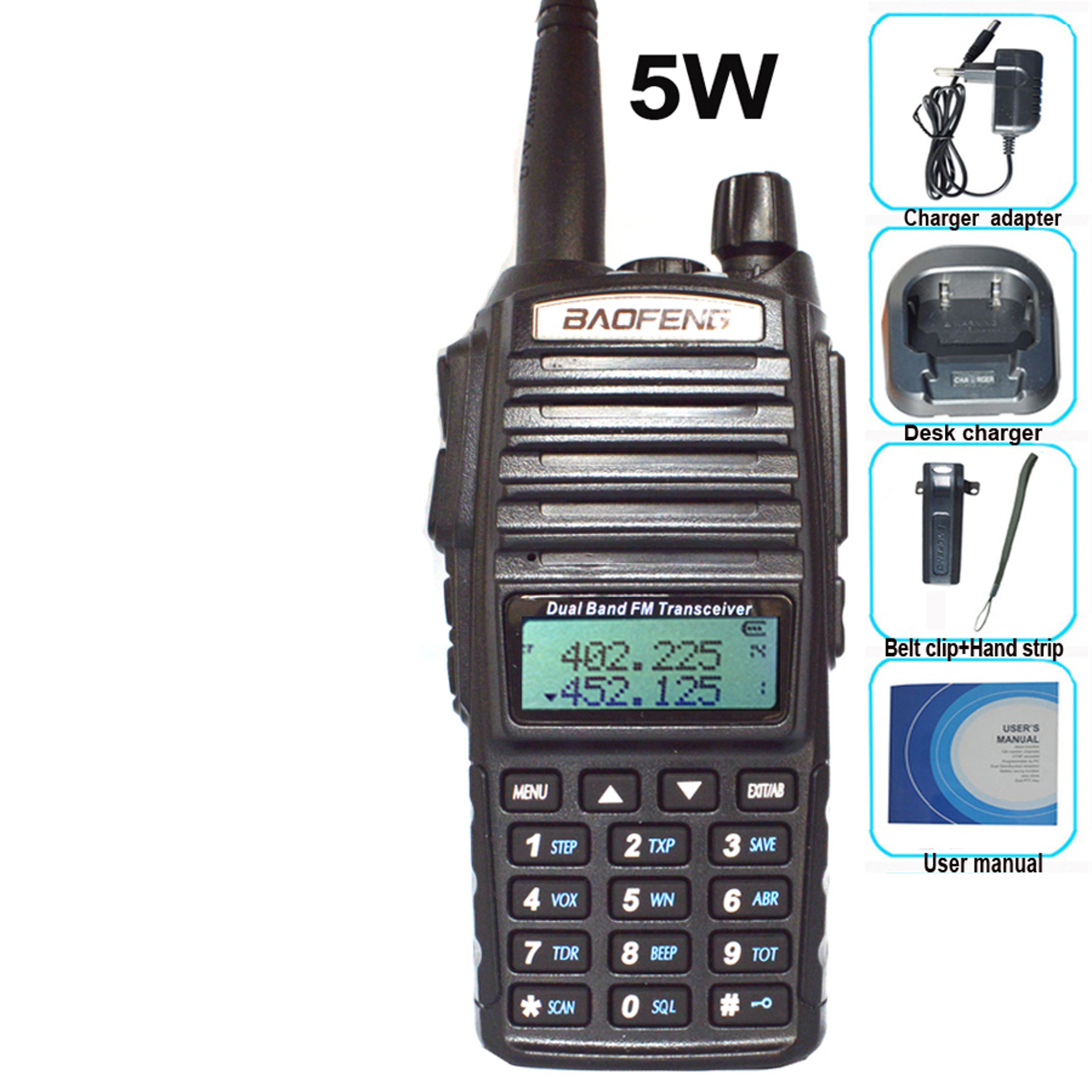 baofeng uv long range walkie talkie dual band ham radio vhf uhf communicator