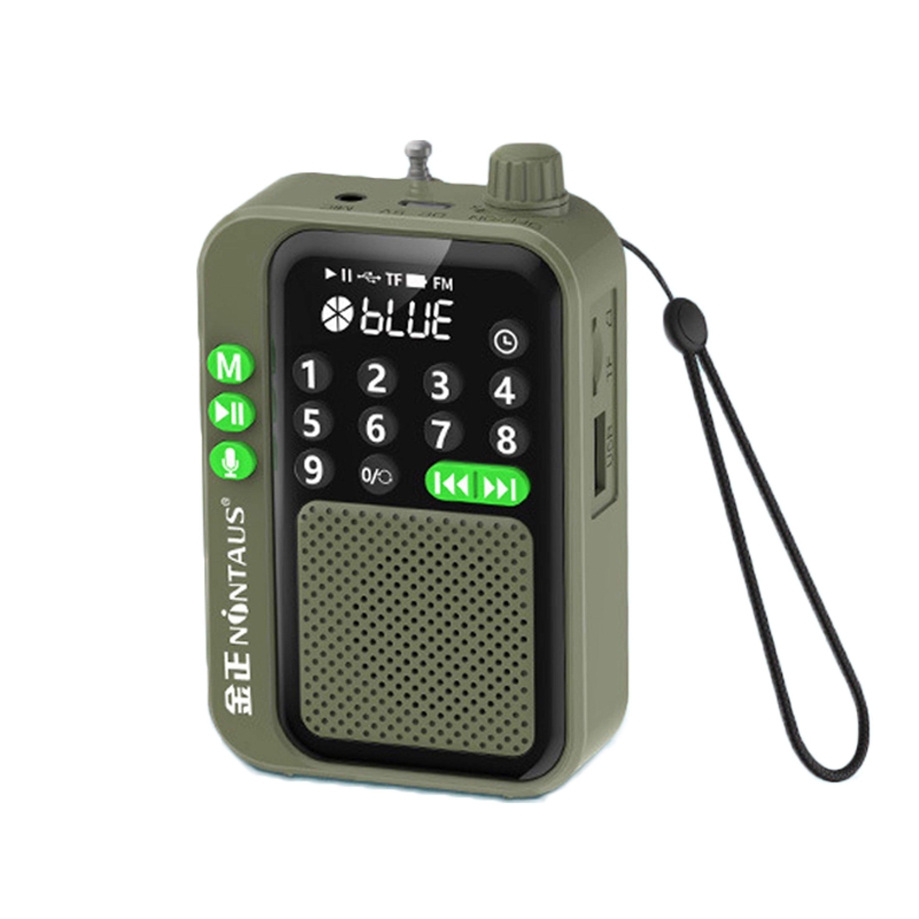 mini pocket fm radio bluetooth speaker with recording & led display