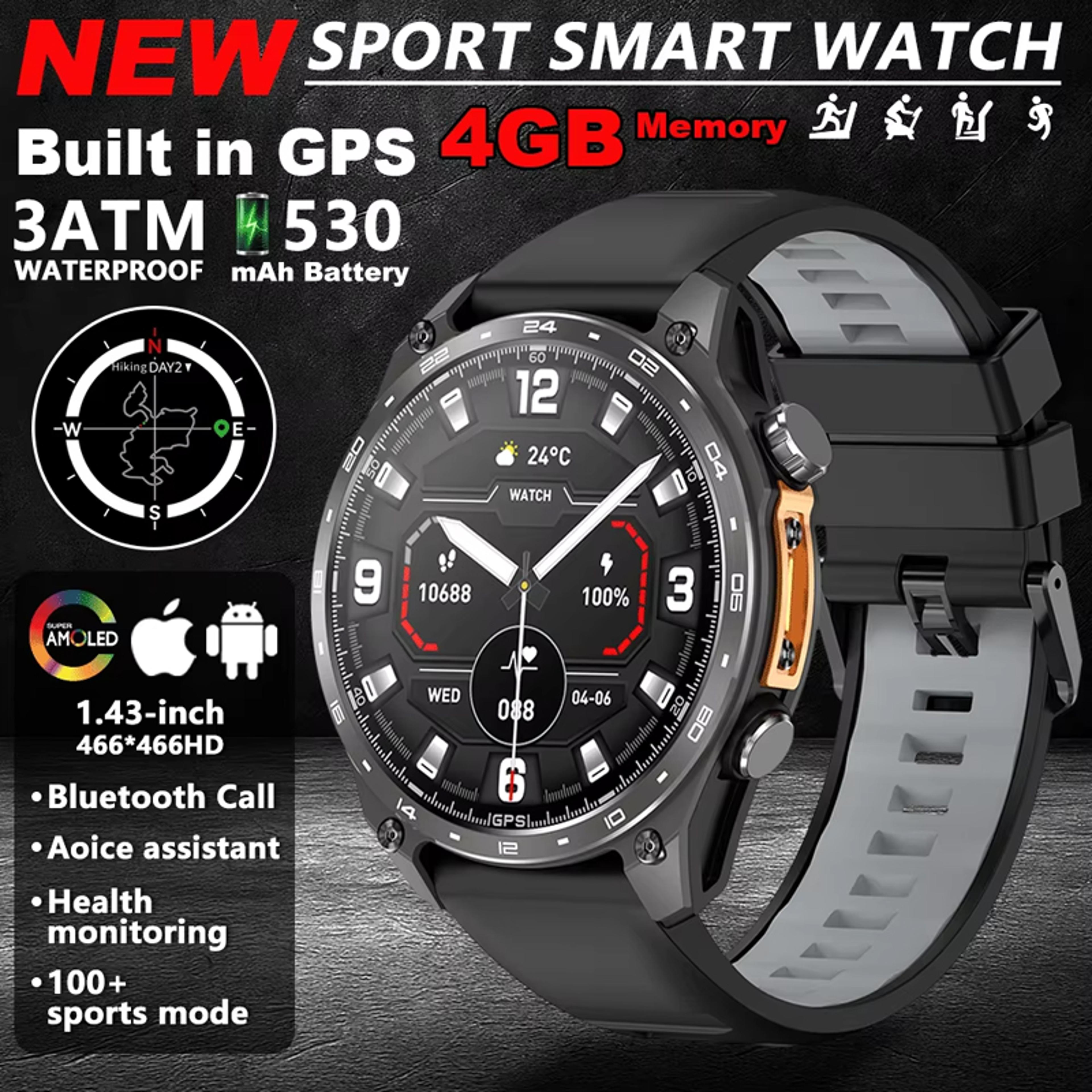 HD Pro GPS Smart Watch With Offline Maps Compass  Altimeter For Outdoor Adventures 8