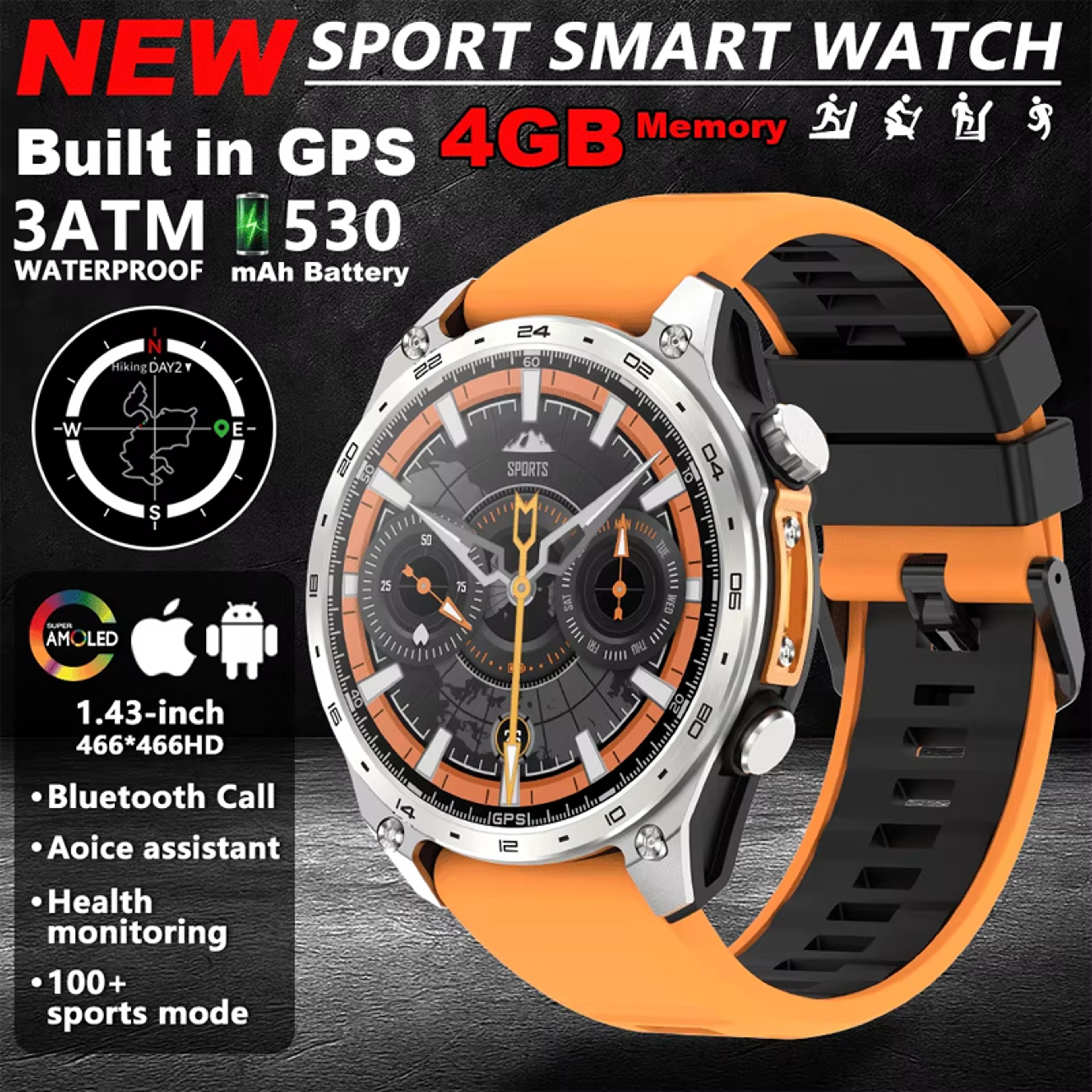 HD Pro GPS Smart Watch With Offline Maps Compass  Altimeter For Outdoor Adventures 7