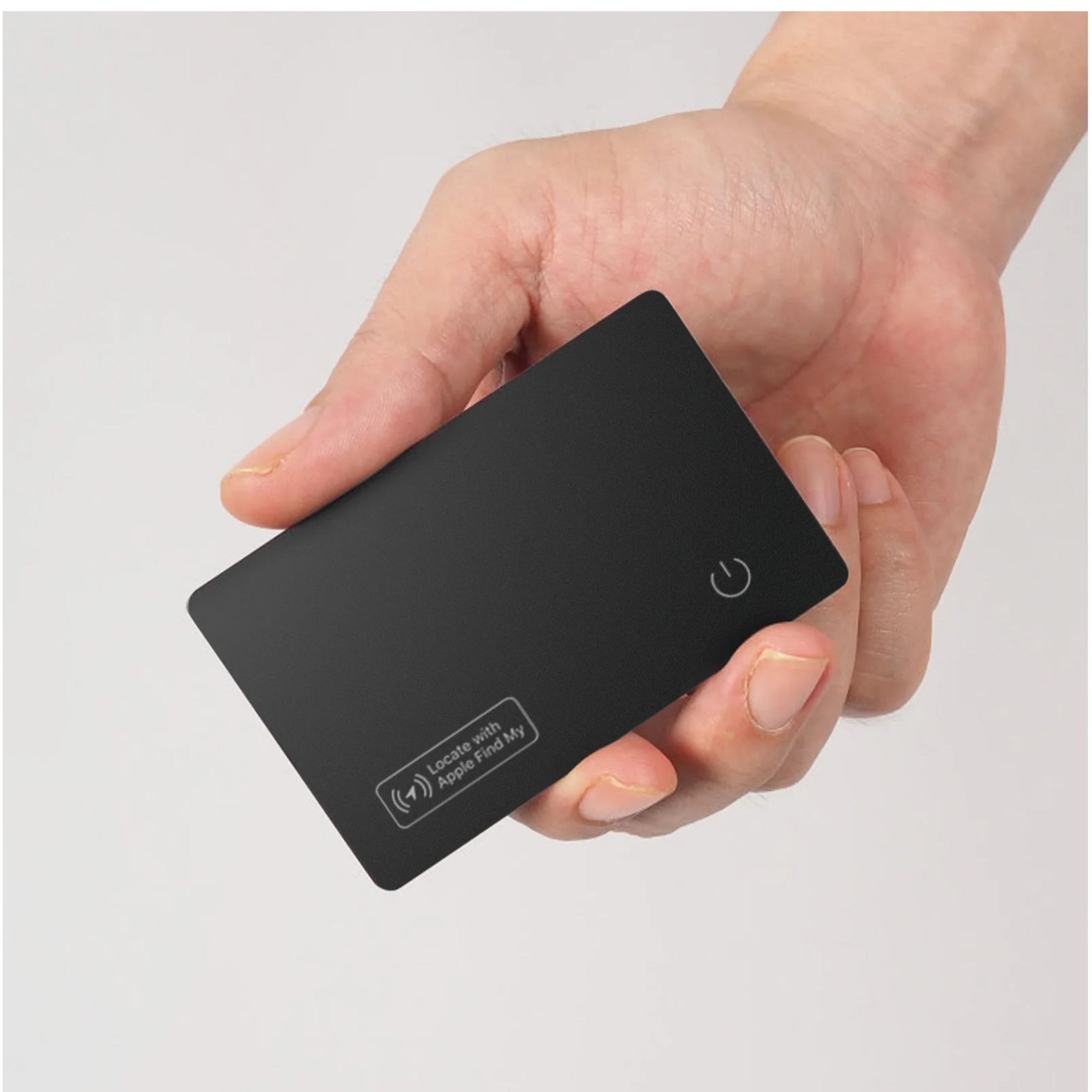 rechargeable wallet tracker card with find my iphone locator