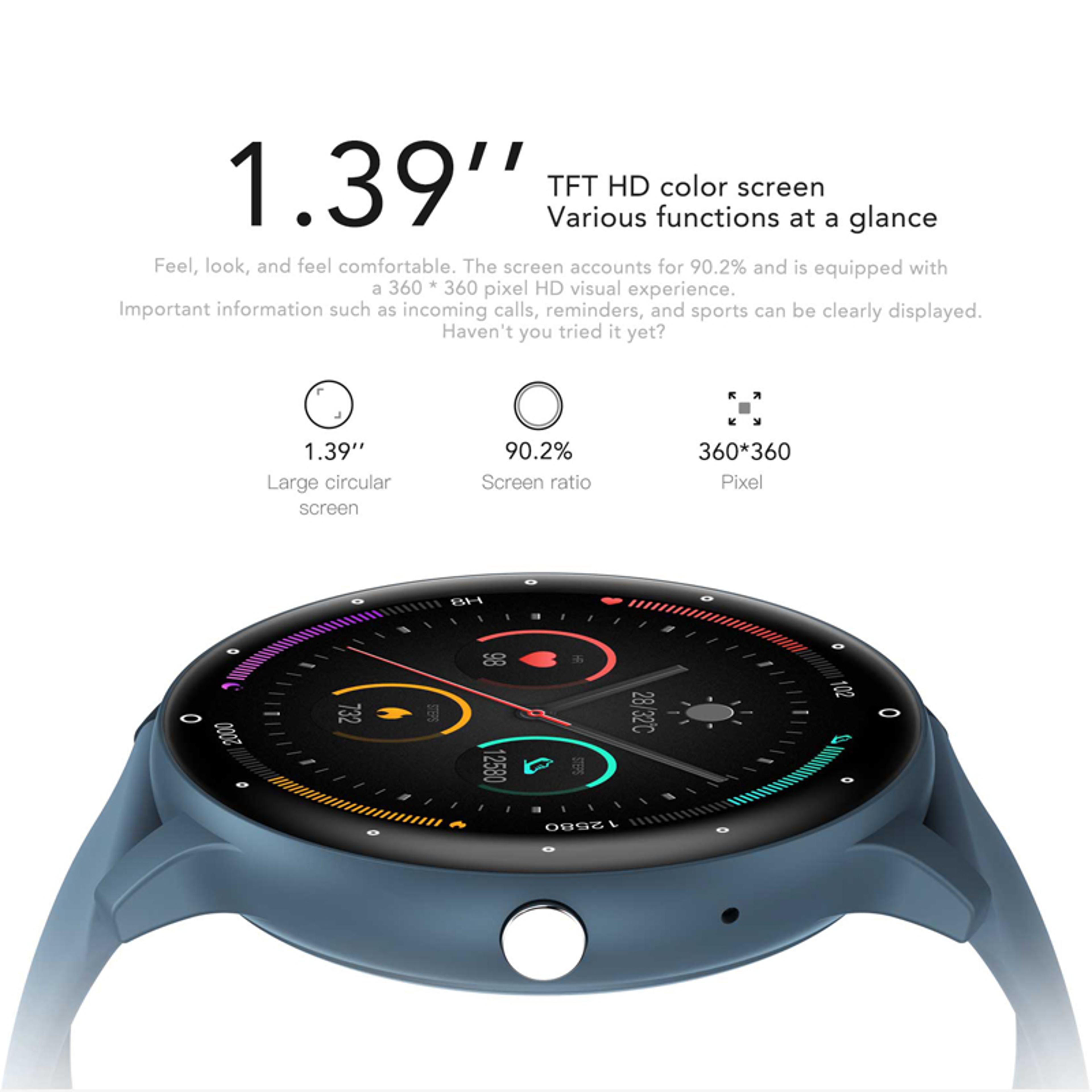 Ultra Slim Bluetooth Smart Watch For Men Fitness Tracker With Heart Rate Monitor And Voice Assistan 1