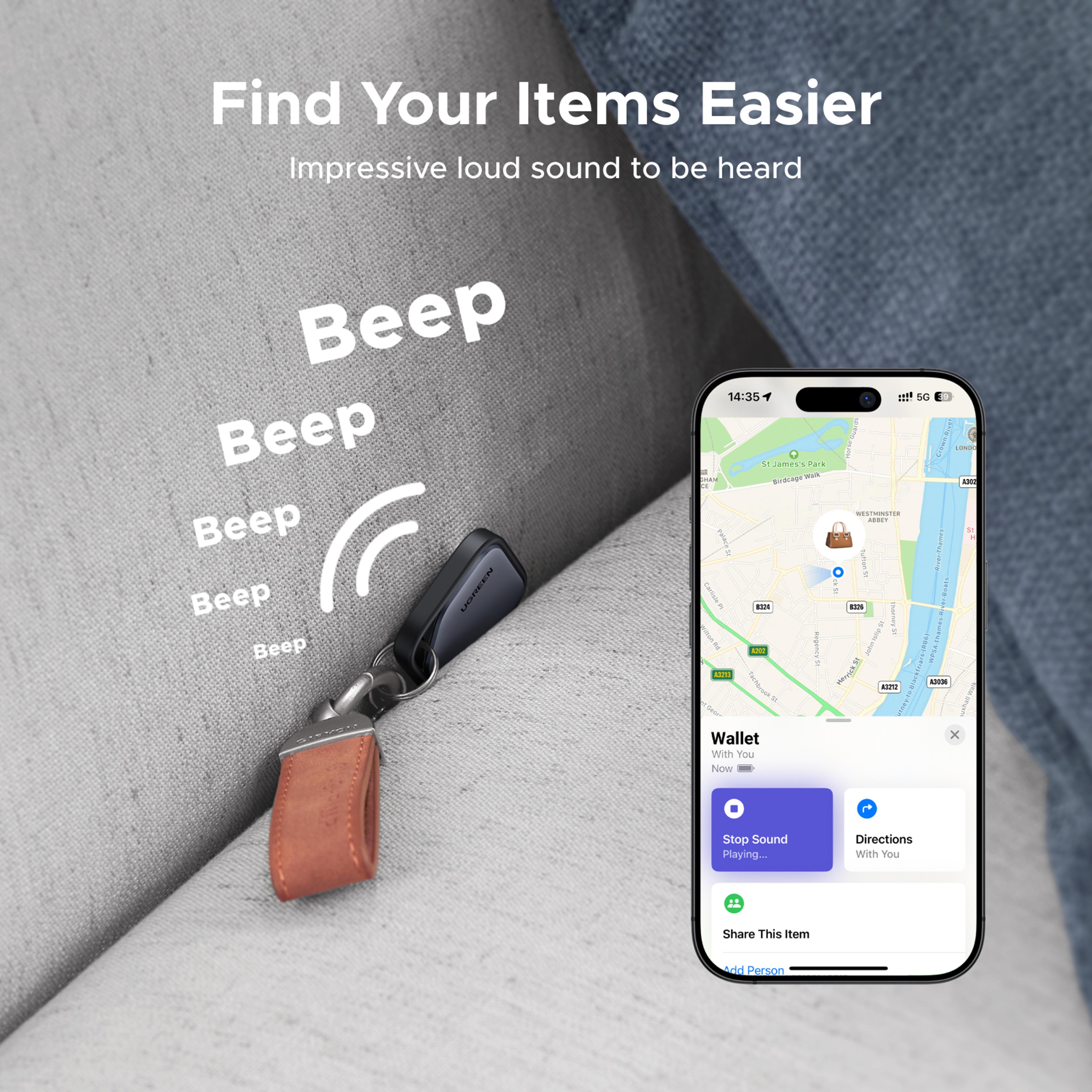 Apple Find My Bluetooth Tracker Smart Tag For Keys Wallet And Bags 3