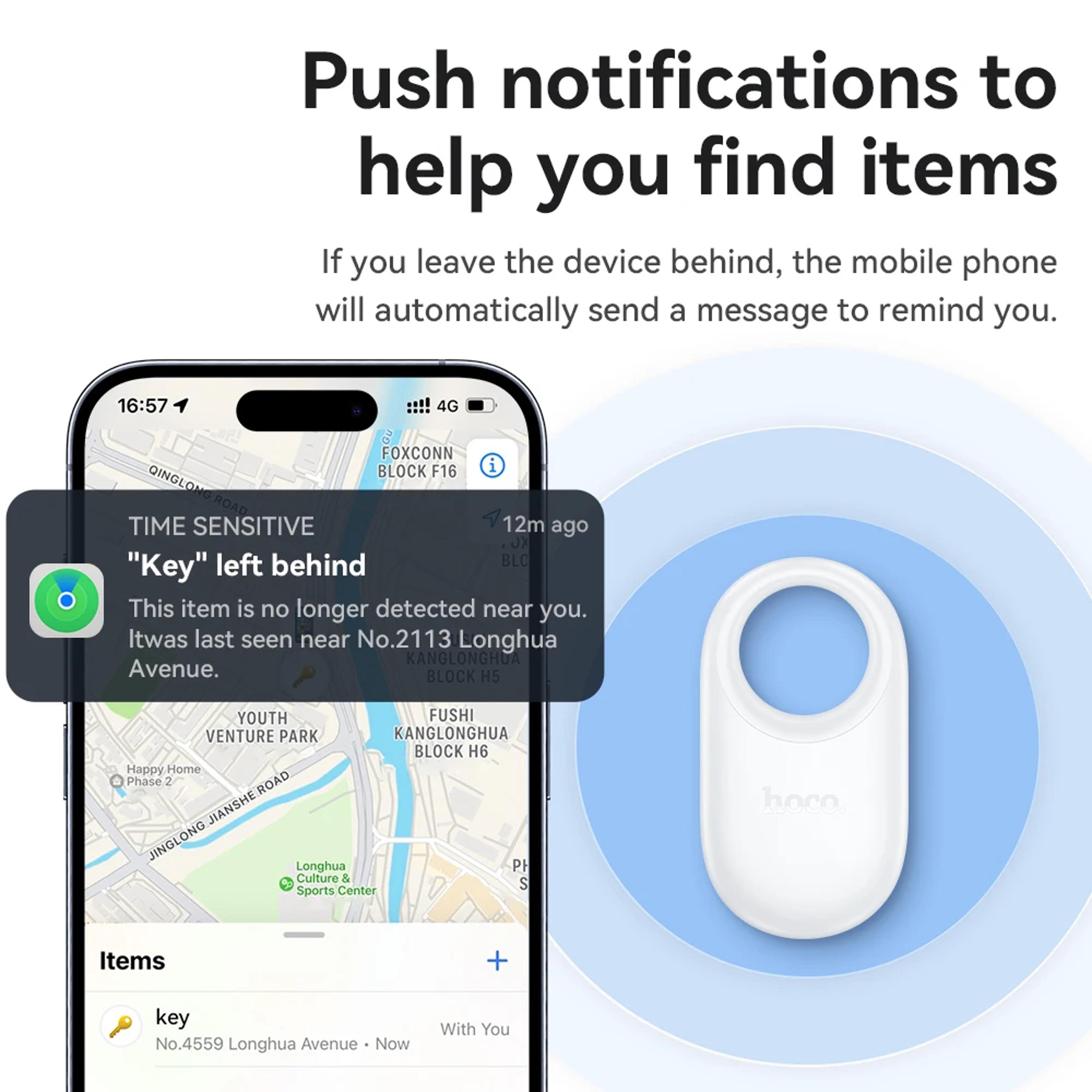 Smart Bluetooth Tracker Tag For Keys Wallet Bags Apple Find My Compatible Item Locator 4