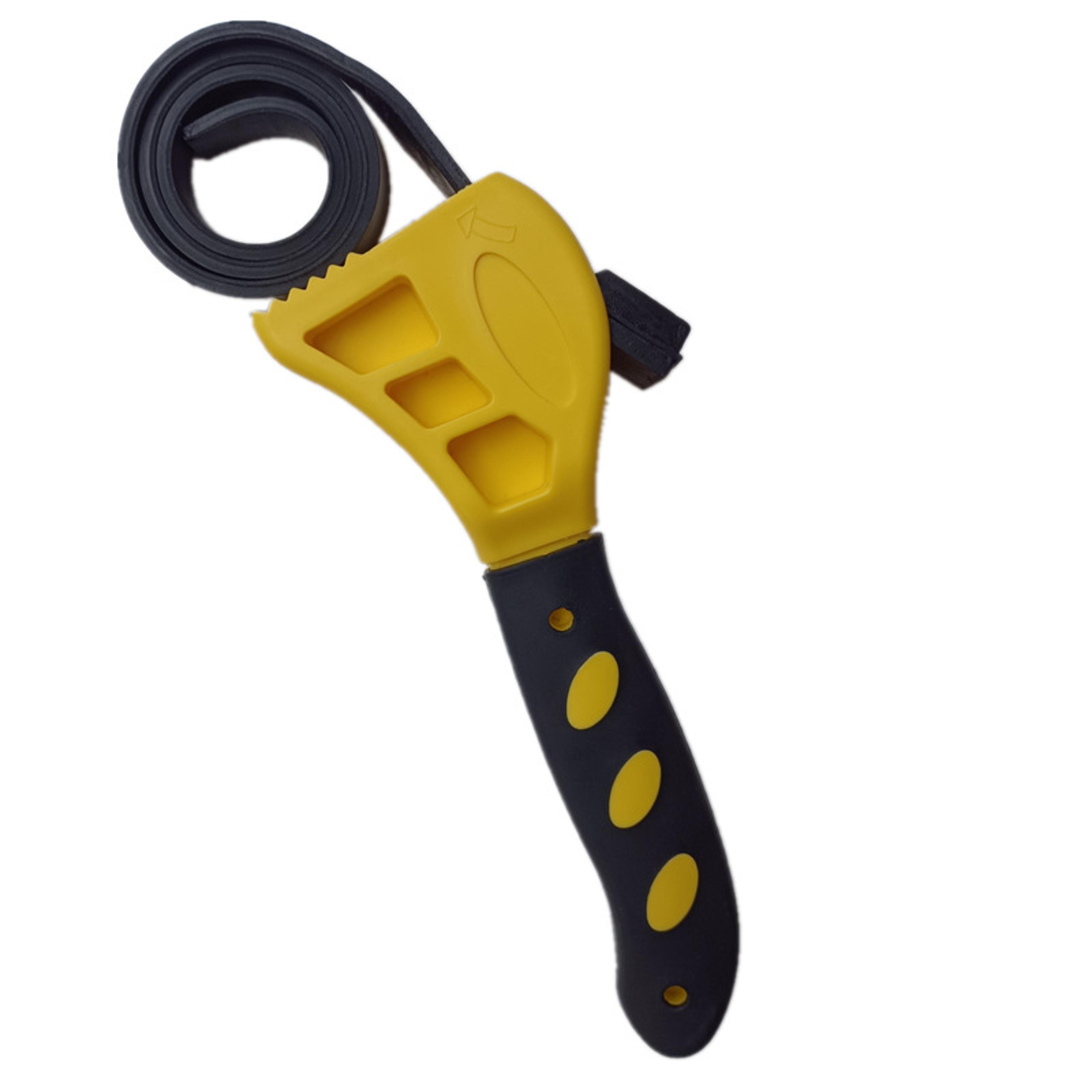 Premium Adjustable Belt Wrench Oil Filter Puller  Strap Spanner Tool 6