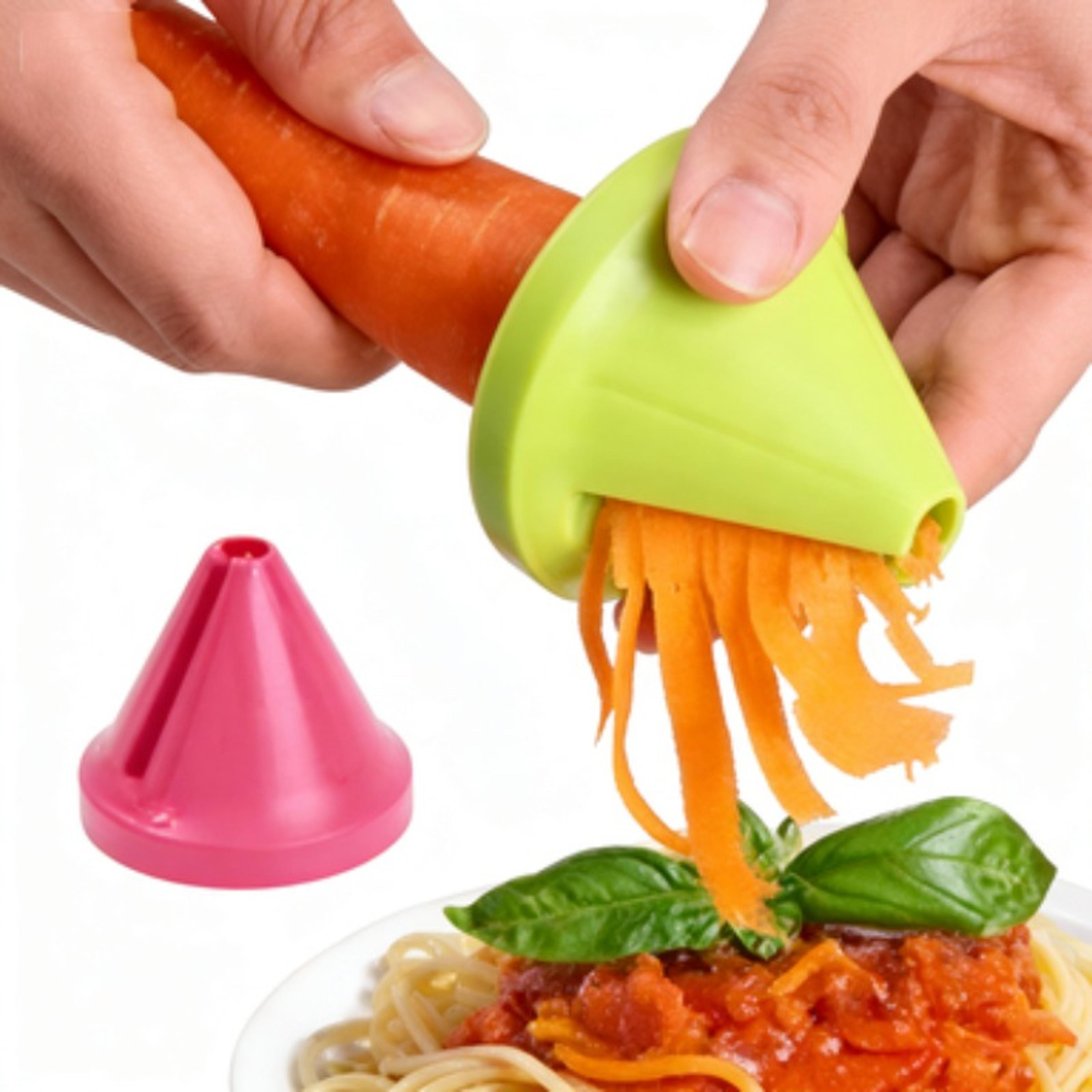 handheld spiral vegetable slicer cutter quick carrot & radish spiralizer