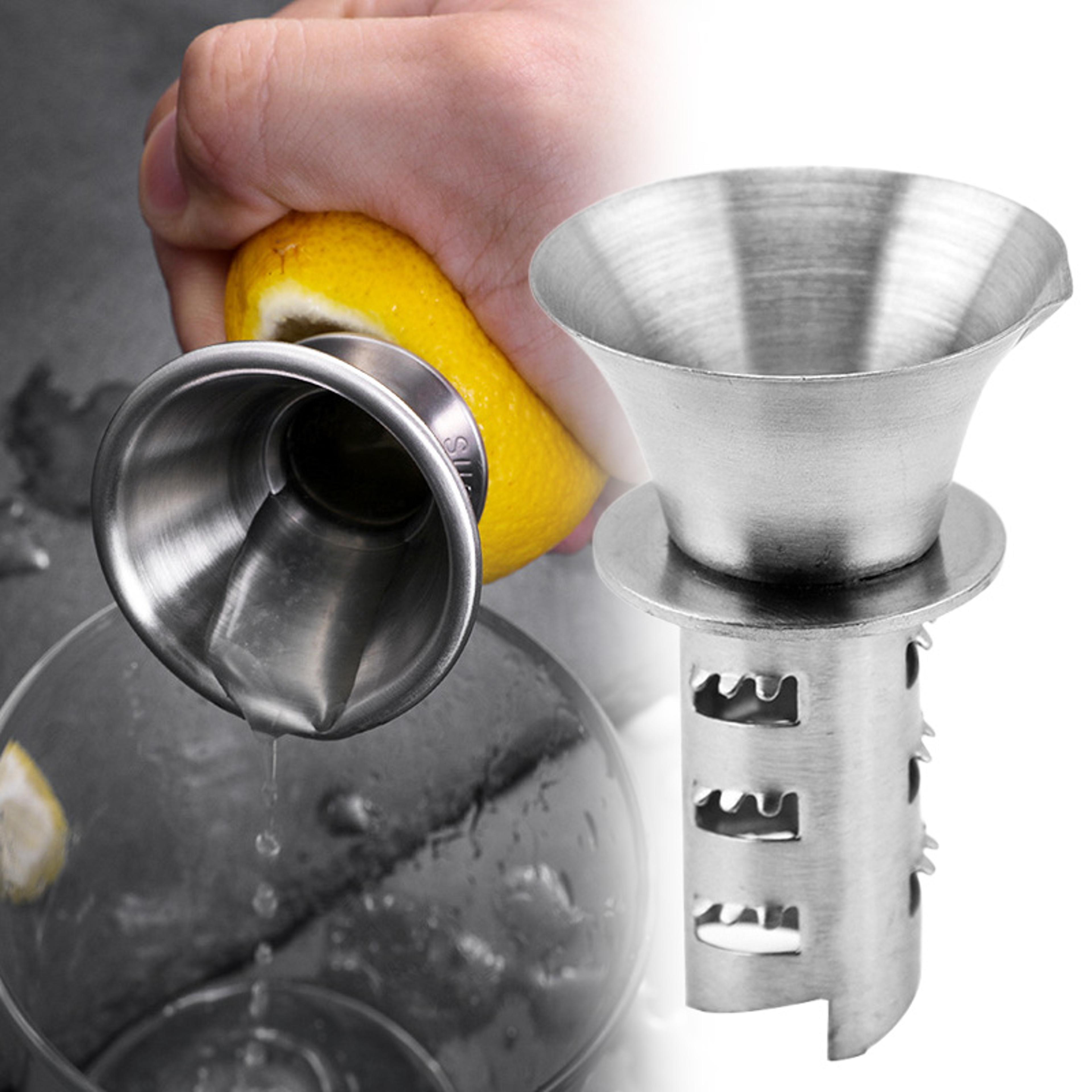 stainless steel manual citrus juicer pourer screw lemon squeezer tool