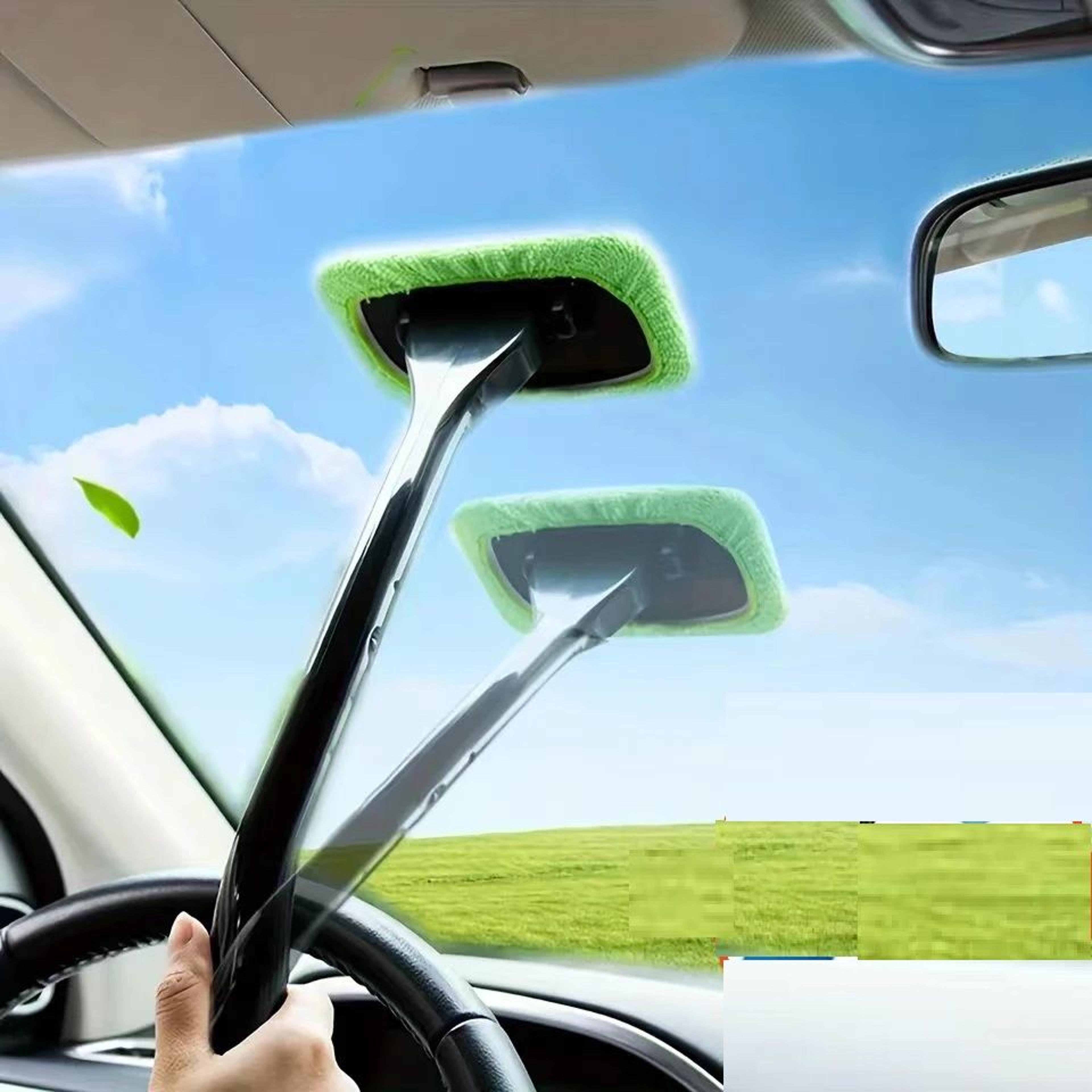 car window cleaner with long handle windshield cleaning tool
