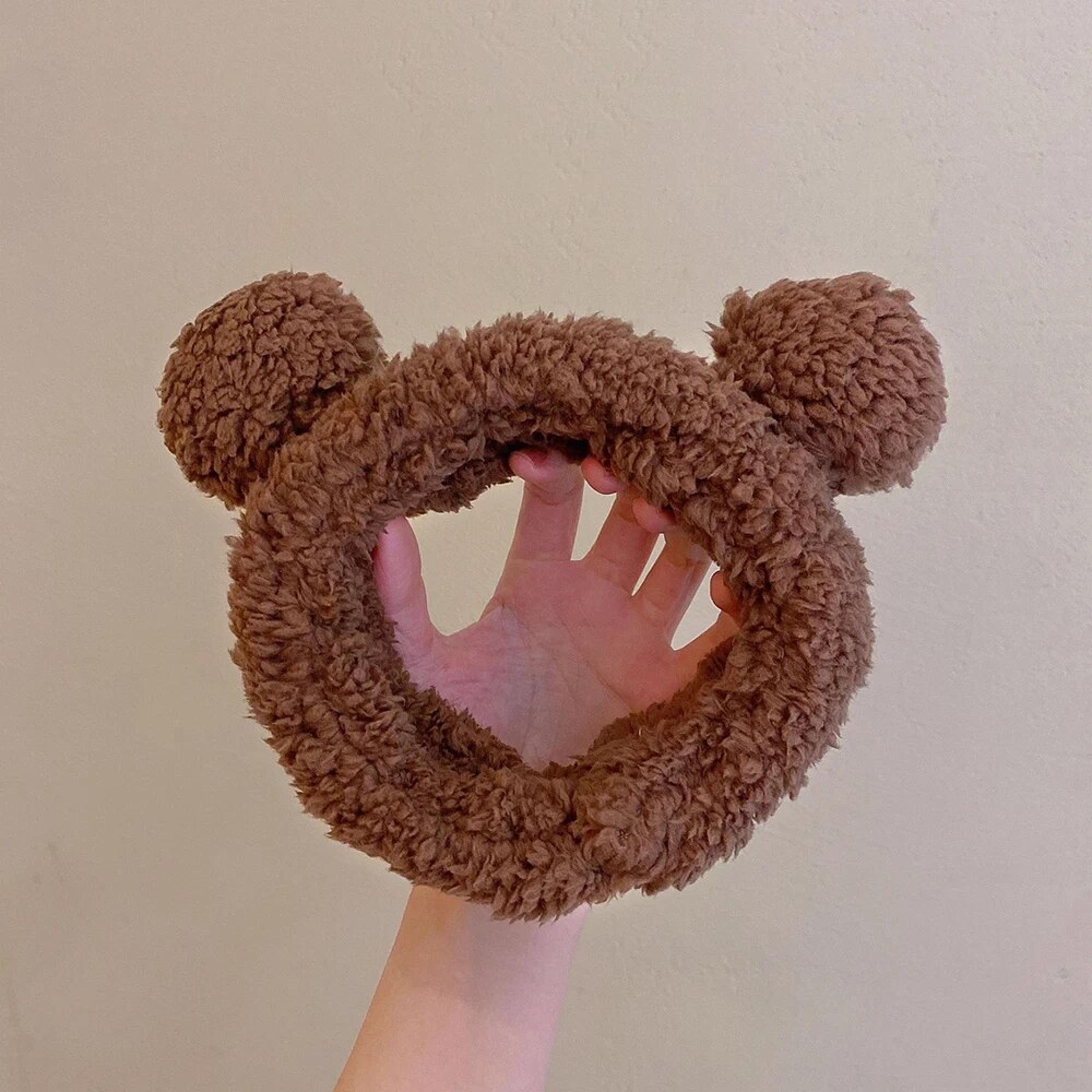 Cute Bear Spa Headband Plush Anti Slip Makeup Hair Band For Skincare Routine 9