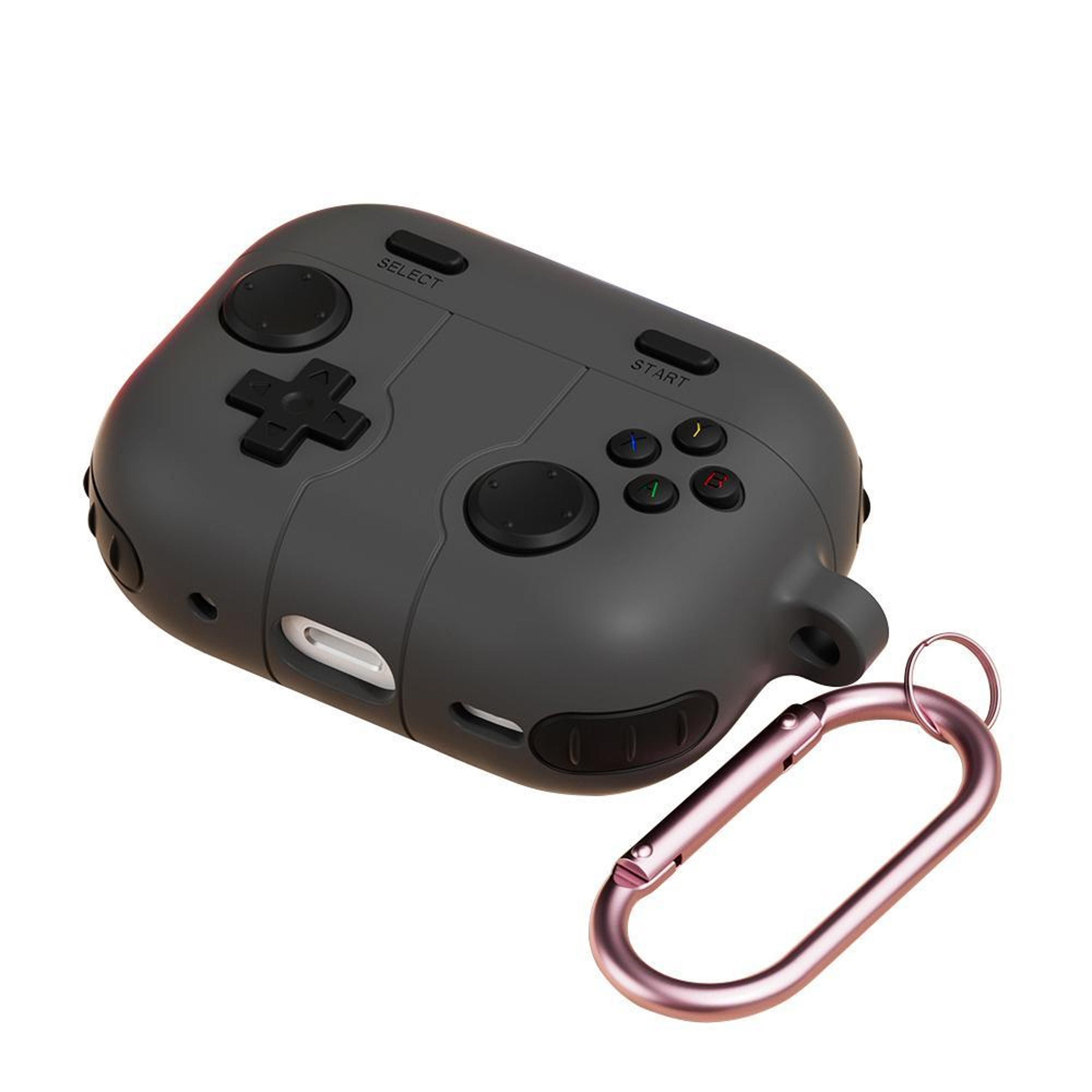retro game console style silicone protective airpods pro case, fun & durable silicone protective case