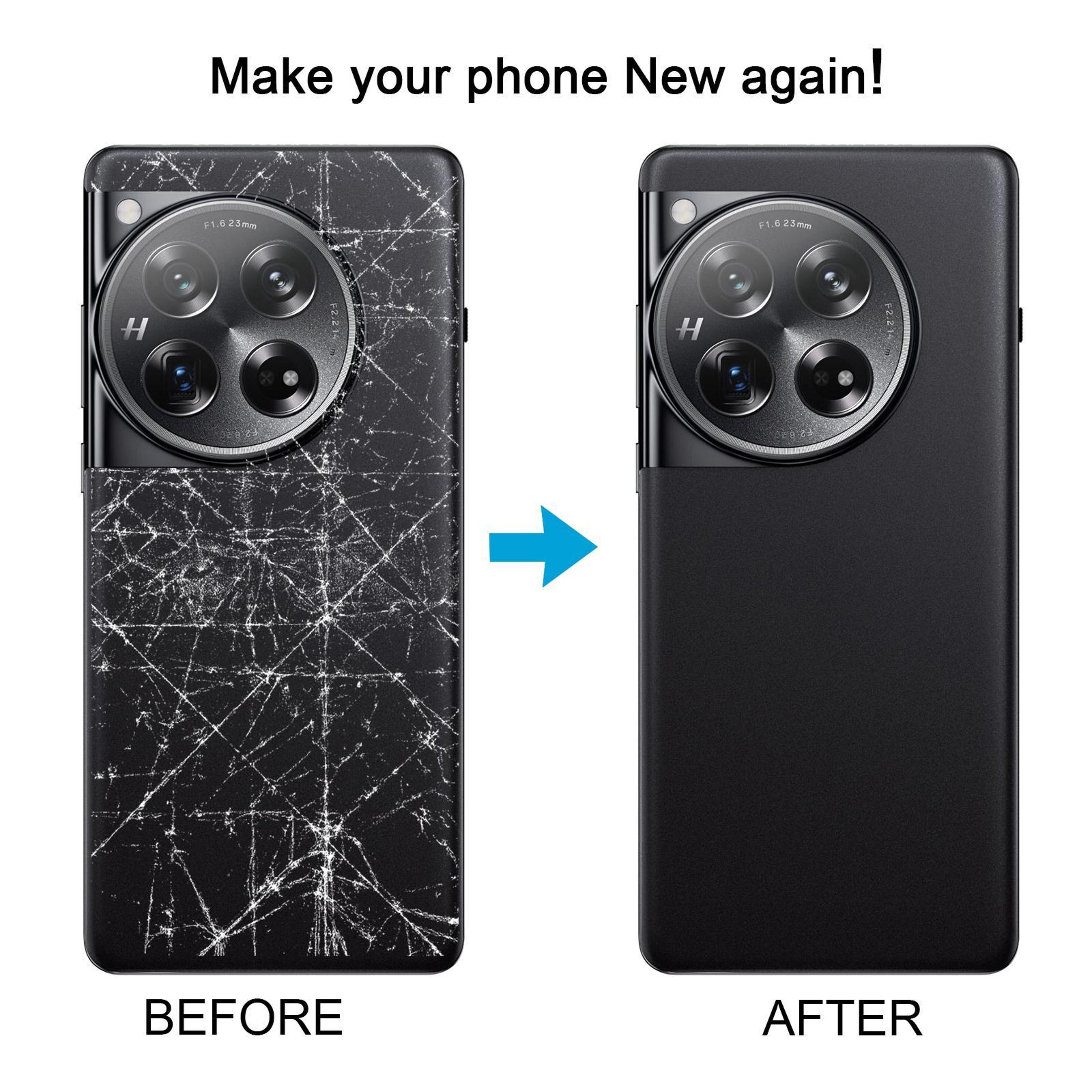 OnePlus 12 Glass Back Cover Replacement With Camera Lens Durable Rear Housing 5