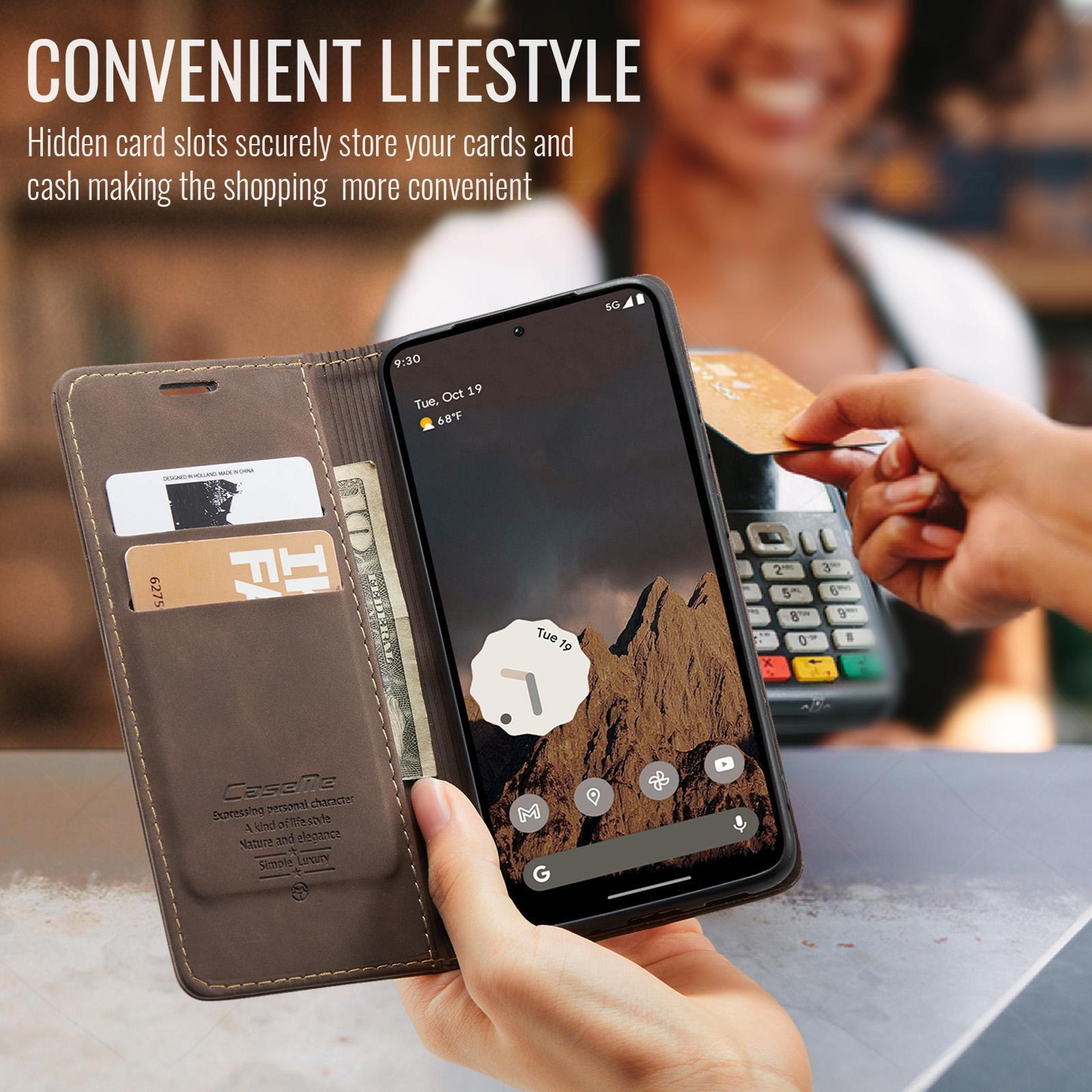 CaseMe Leather Wallet Phone Case Flip Cover With Card Holder And Kickstand 6