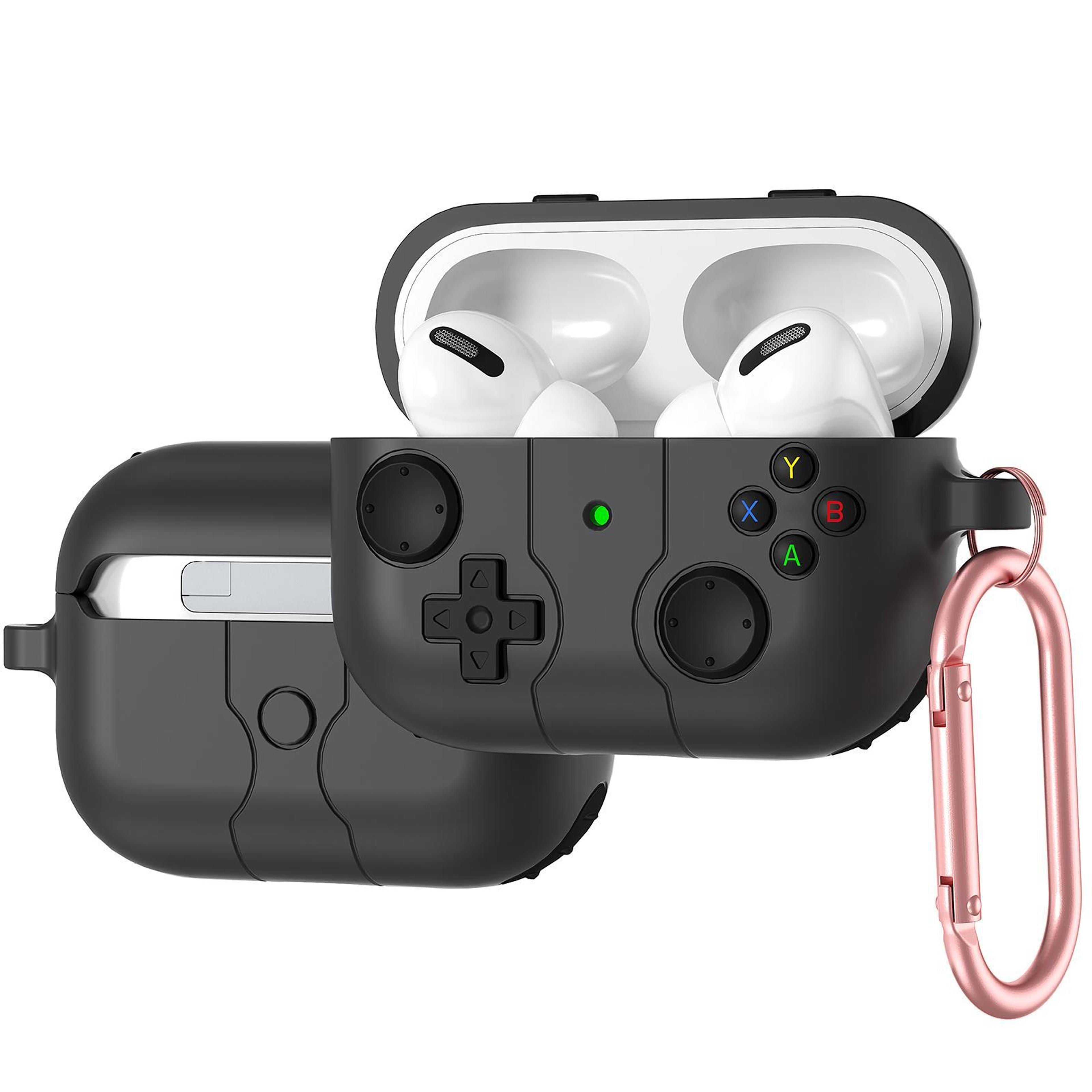 AirPods Pro Game Console Silicone Case With Carabiner Shockproof Protective Cover 11