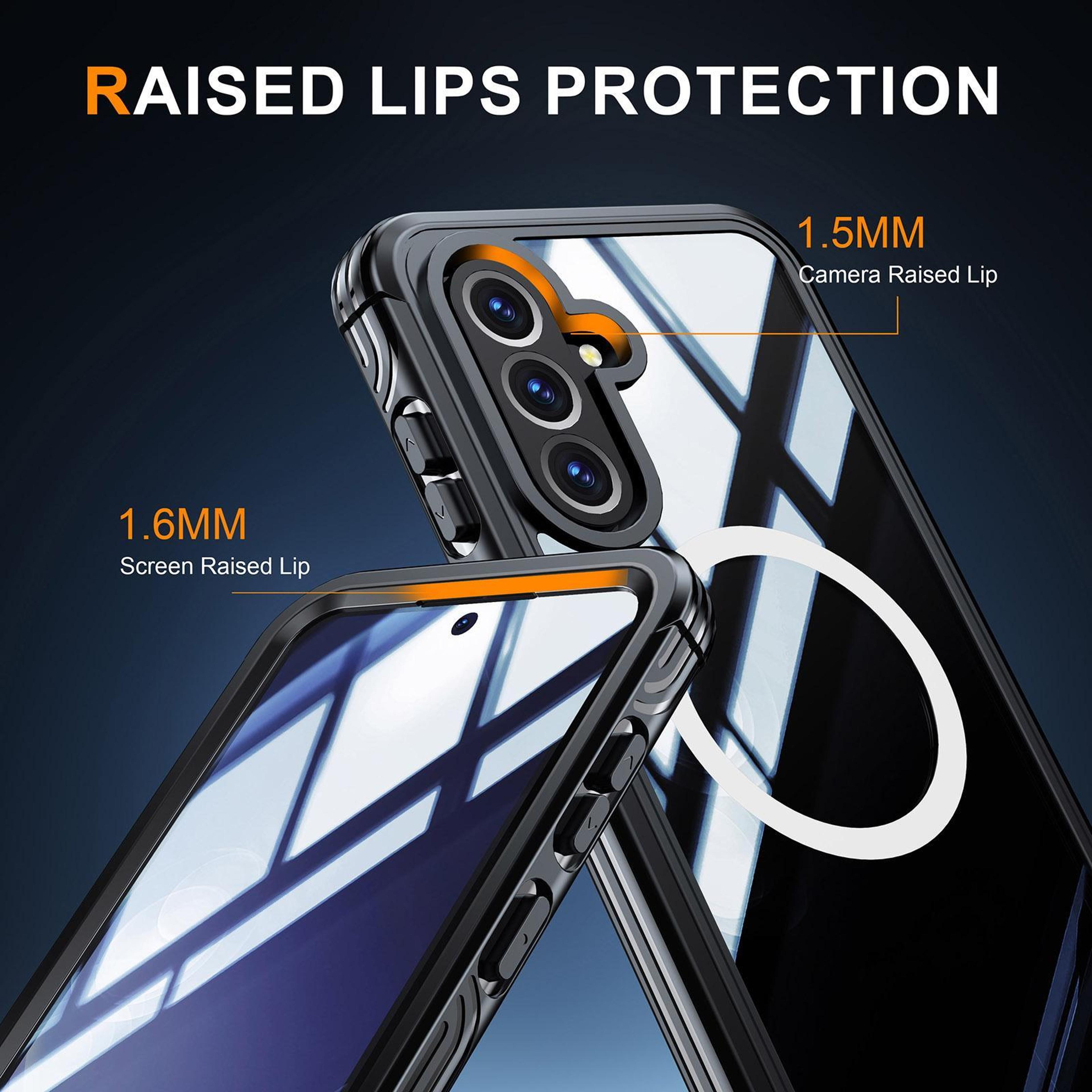 MagSafe Tempered Glass Phone Case For Samsung Galaxy Shockproof Clear Cover 5