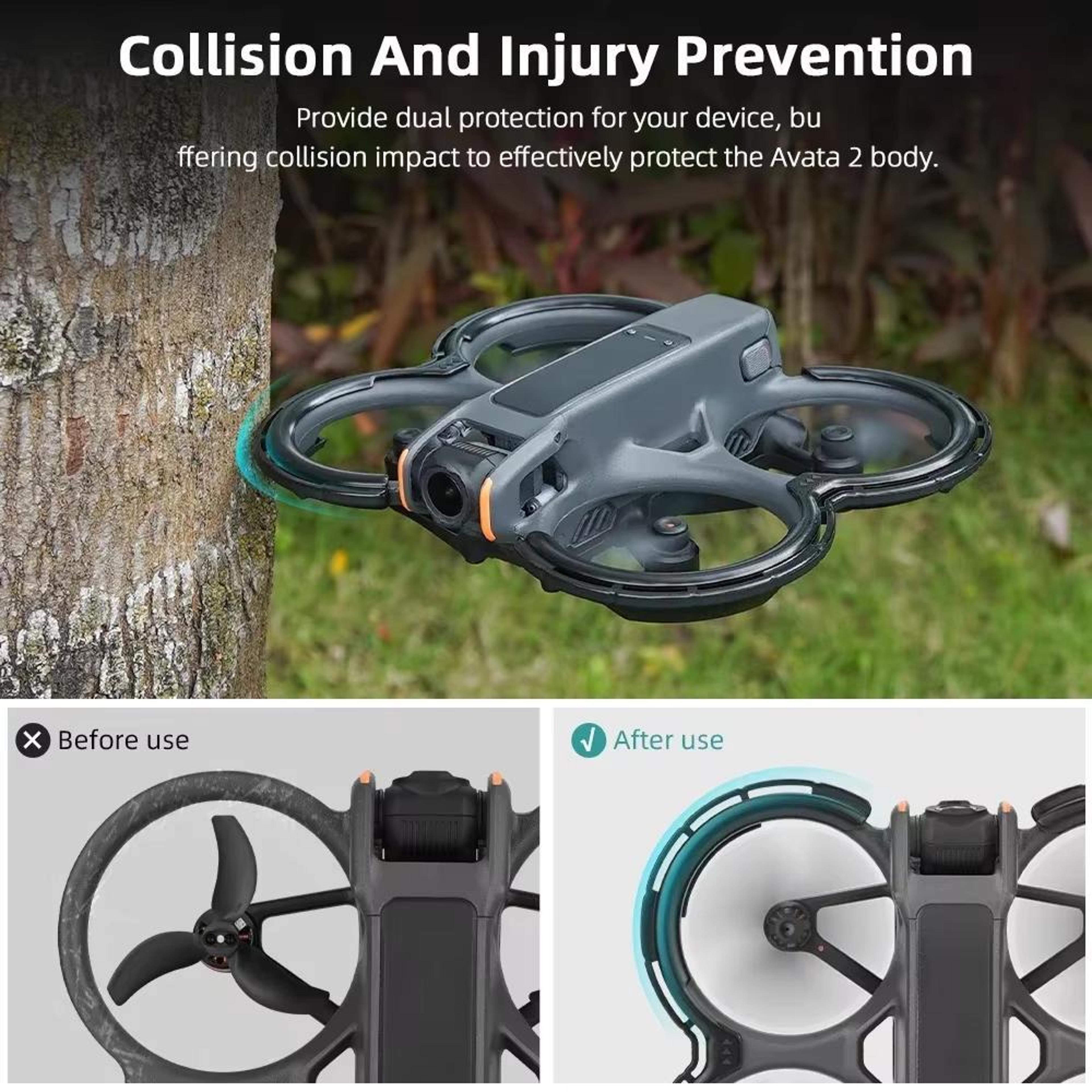 DJI Avata 2 Propeller Guard Ring TPU Bumper Lightweight Full Protection Frame 9