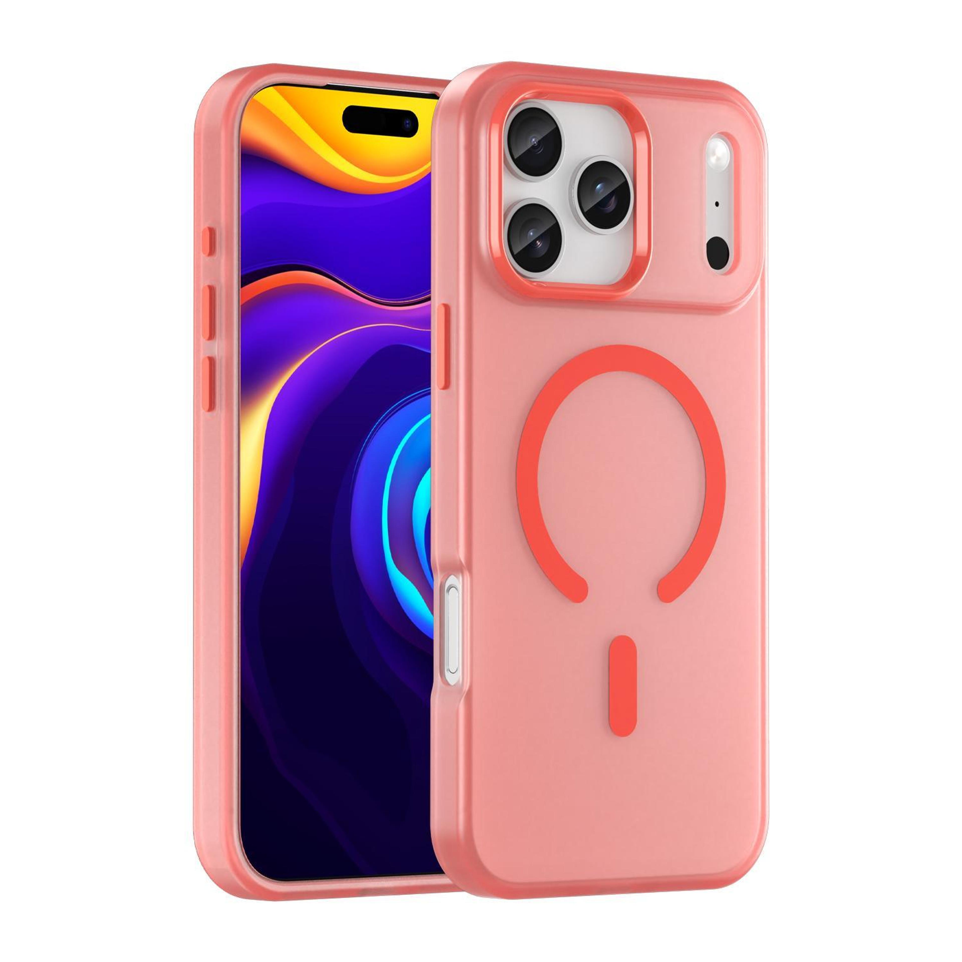 For IPhone MagSafe Frosted Translucent TPU  PC Full Coverage Phone Case 14