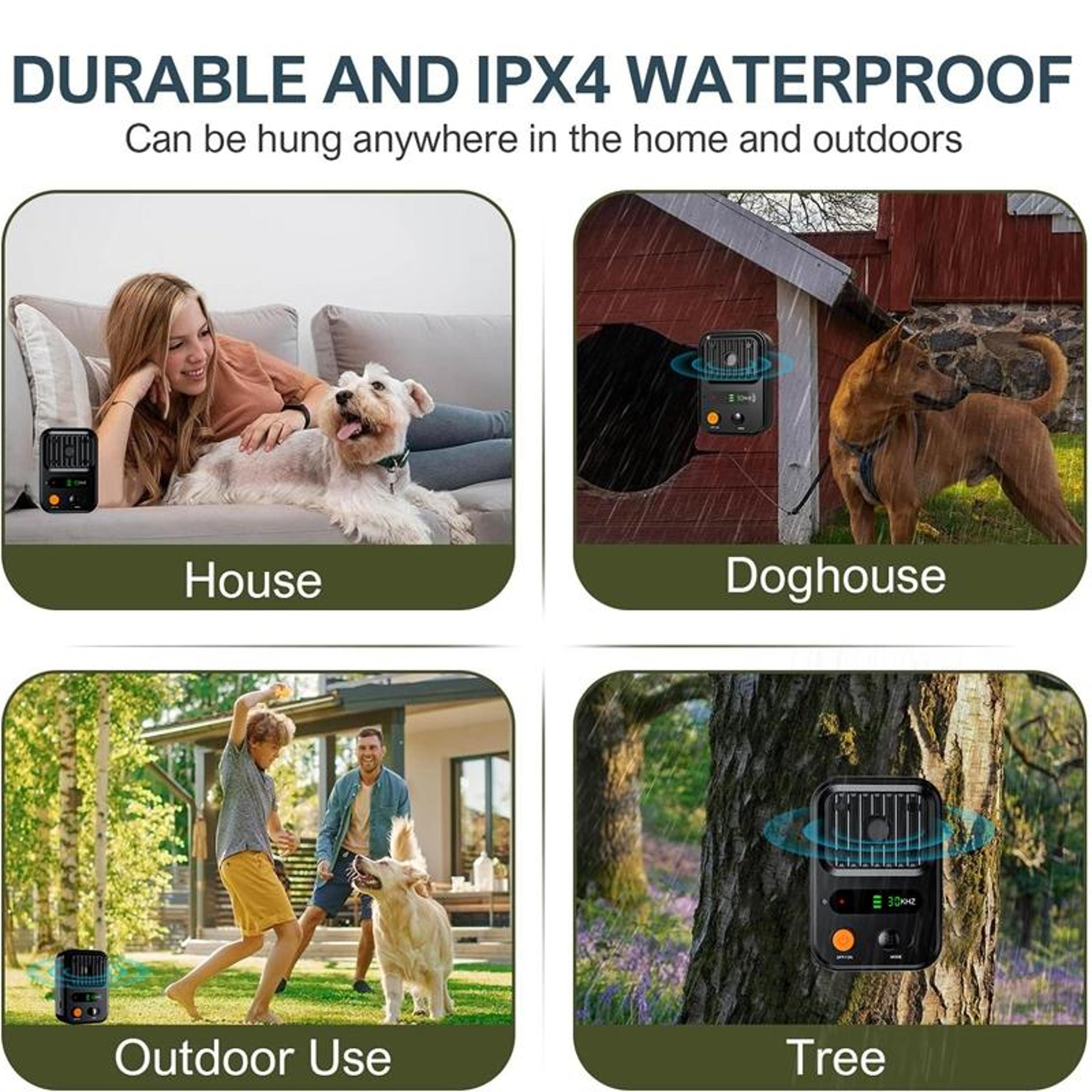 Smart Ultrasonic Dog Bark Deterrent Device With Color Screen  3 Training Modes 5