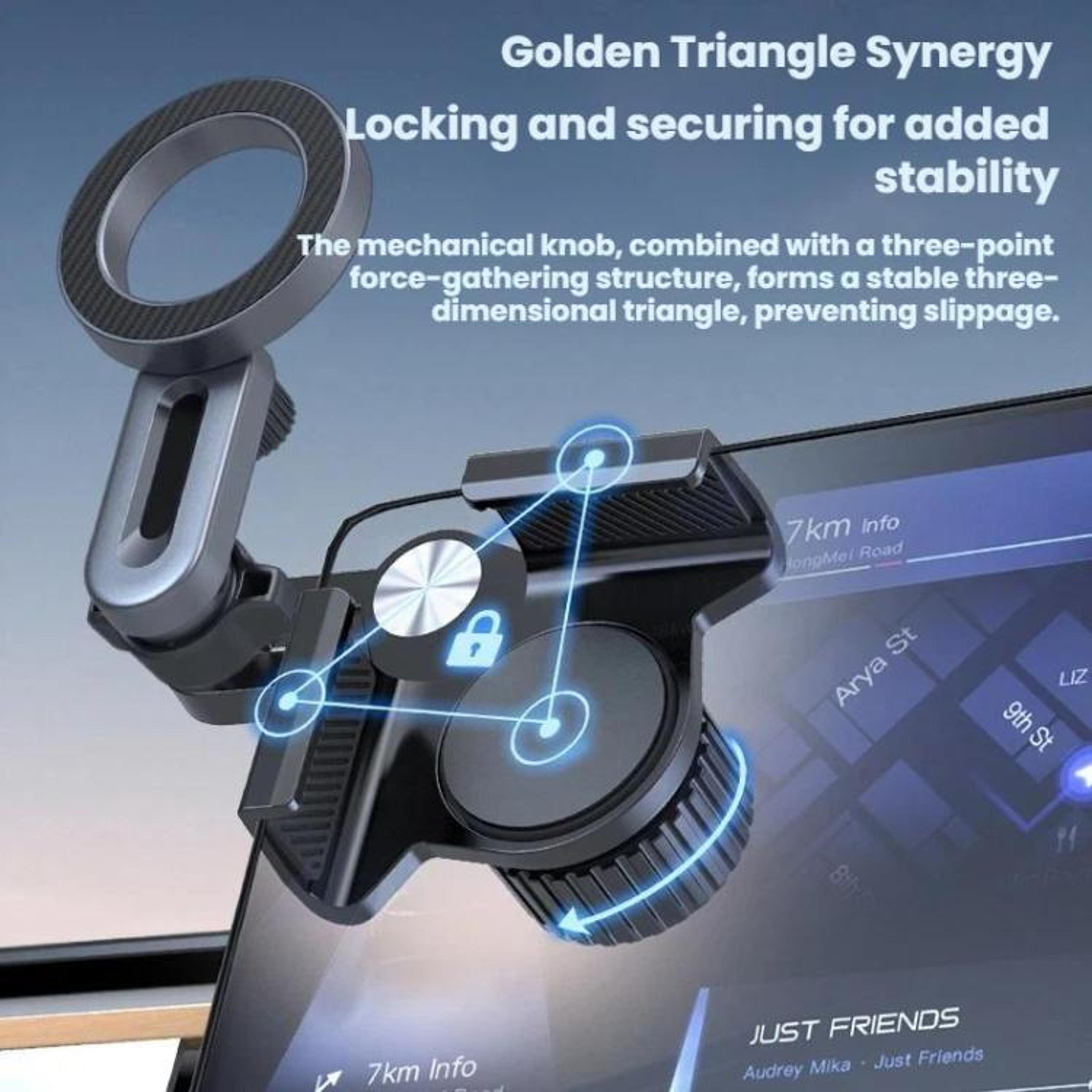 Magnetic Car Phone Holder For Tesla Screen Foldable Dashboard Mount 3
