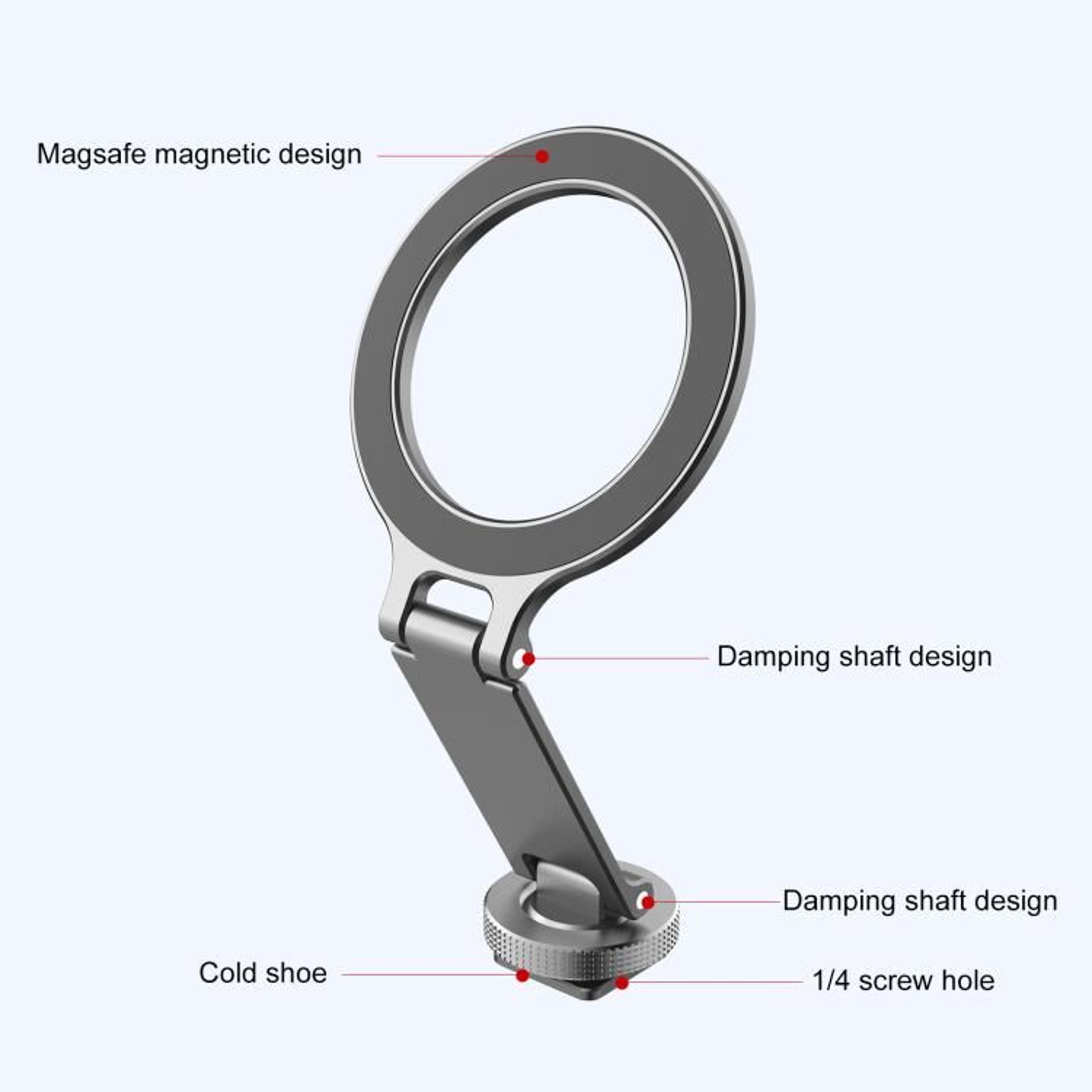 Foldable MagSafe Camera Mount With Cold Shoe  Tripod Compatibility 7
