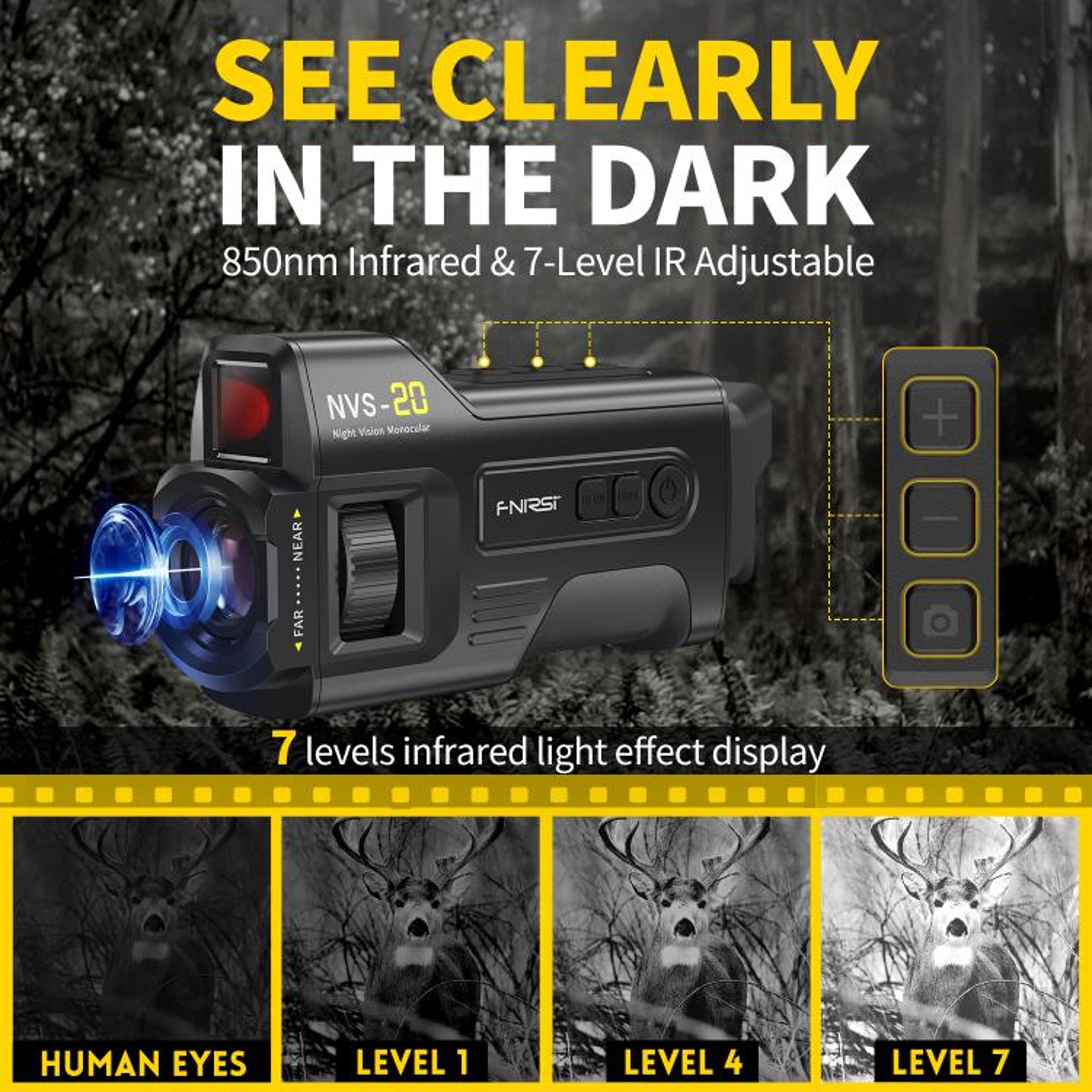 4K Night Vision Monocular Infrared Camera With Zoom  Long Range Viewing 3