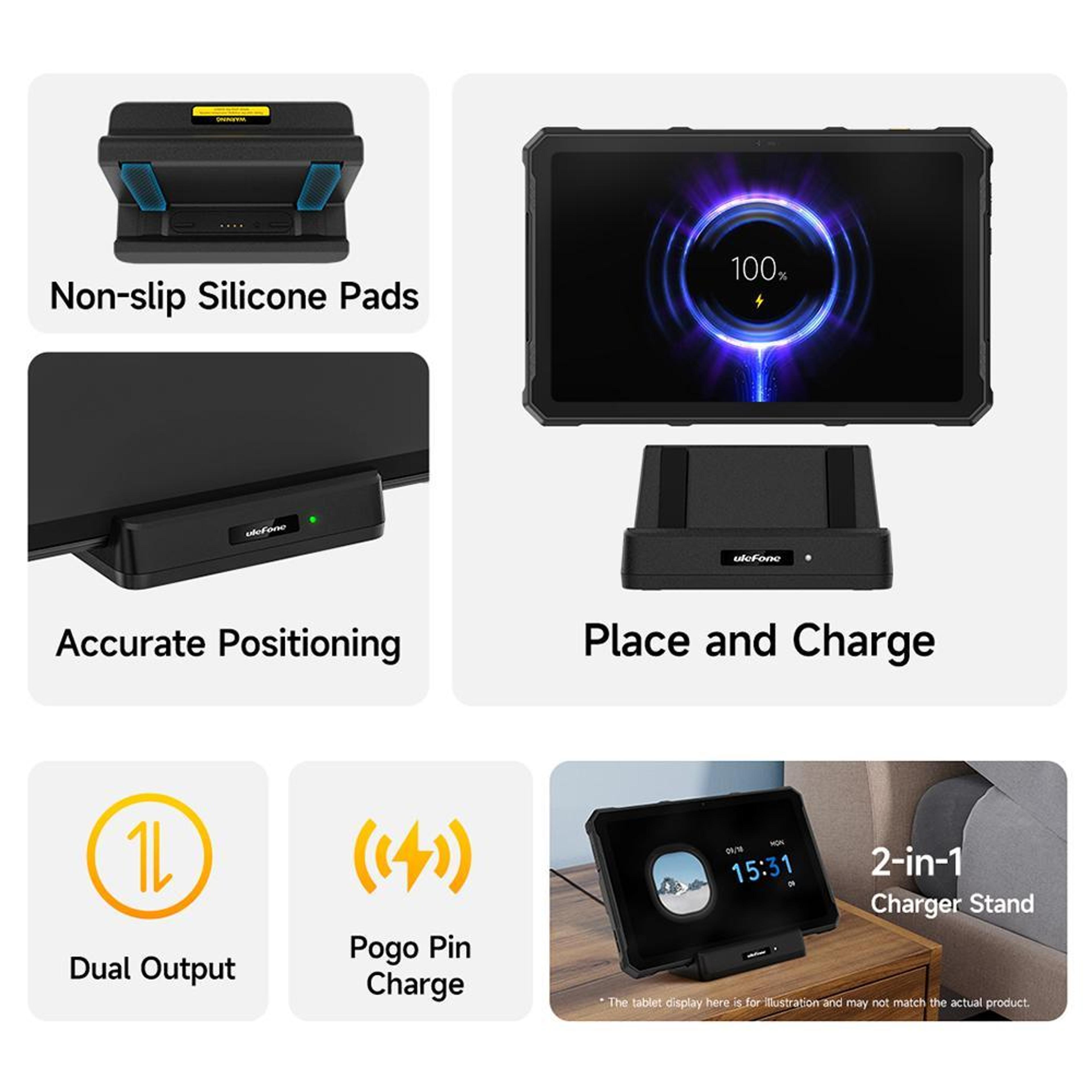 AirCooled Wireless Charger Stand Fast Charging Dock For IPhone  Android 7