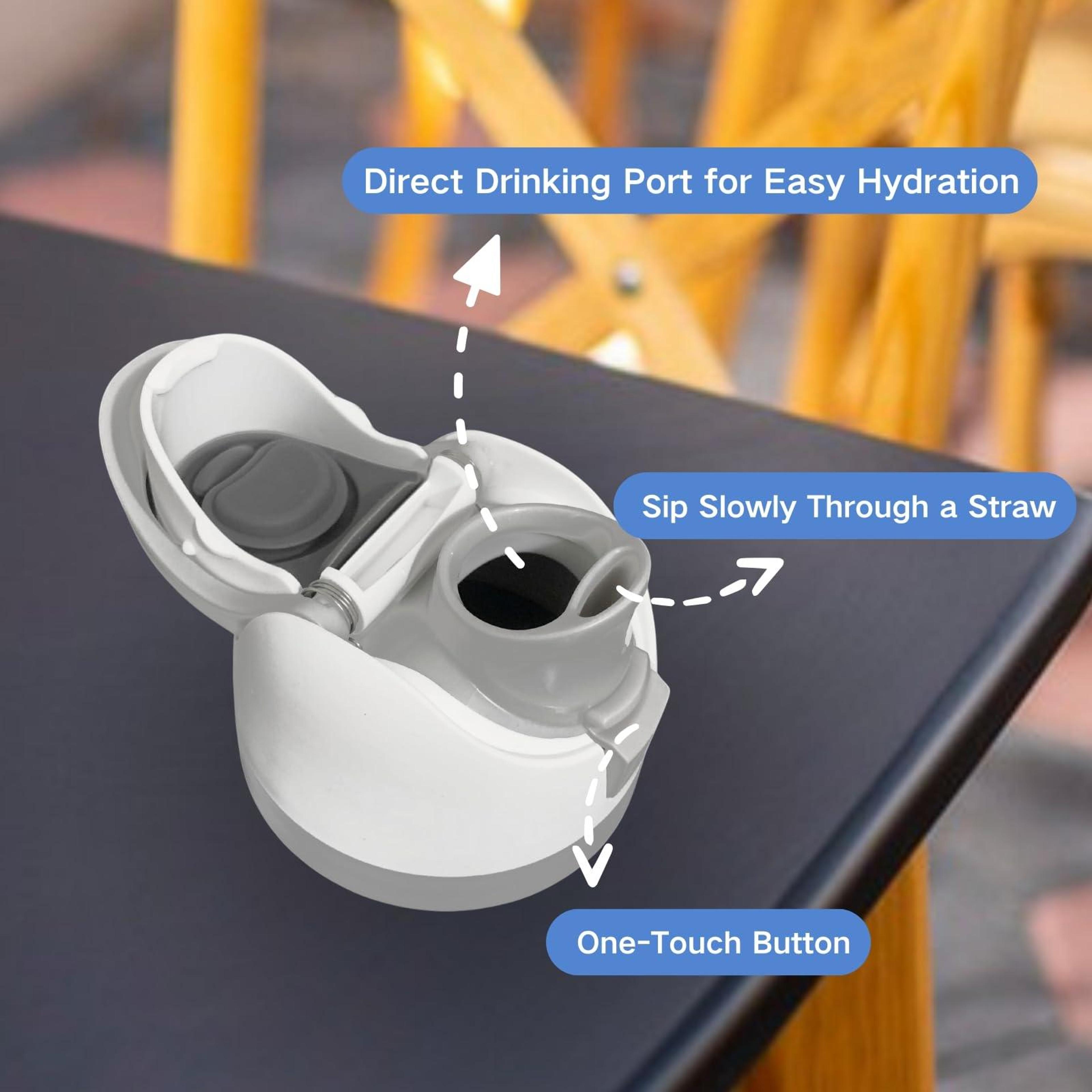 LeakProof Replacement Lid For Owala FreeSip Bottle OneButton Open Cap With Carry Loop 3