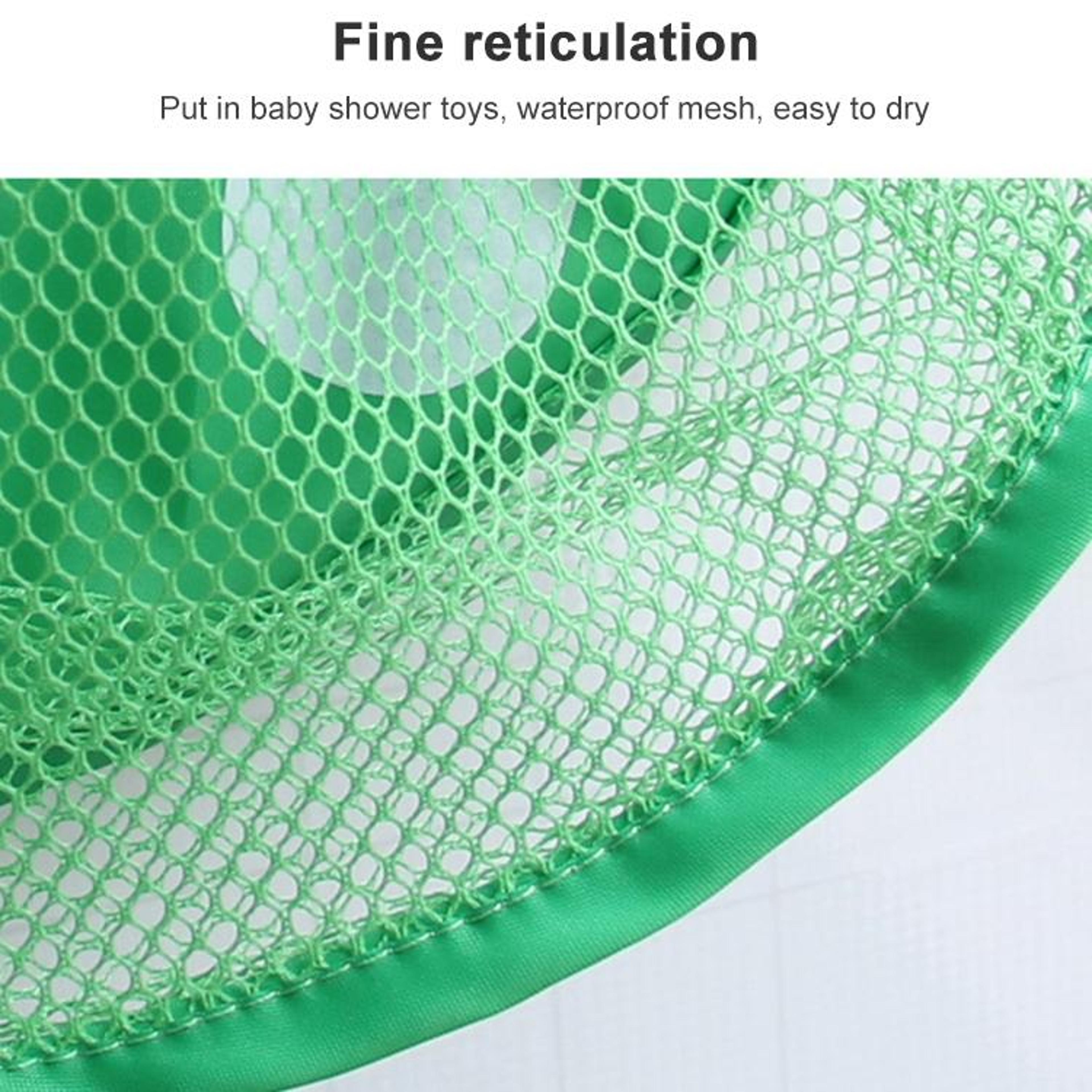 Baby Bath Toy Organizer Mesh Set With Suction Cups Frog Design 4