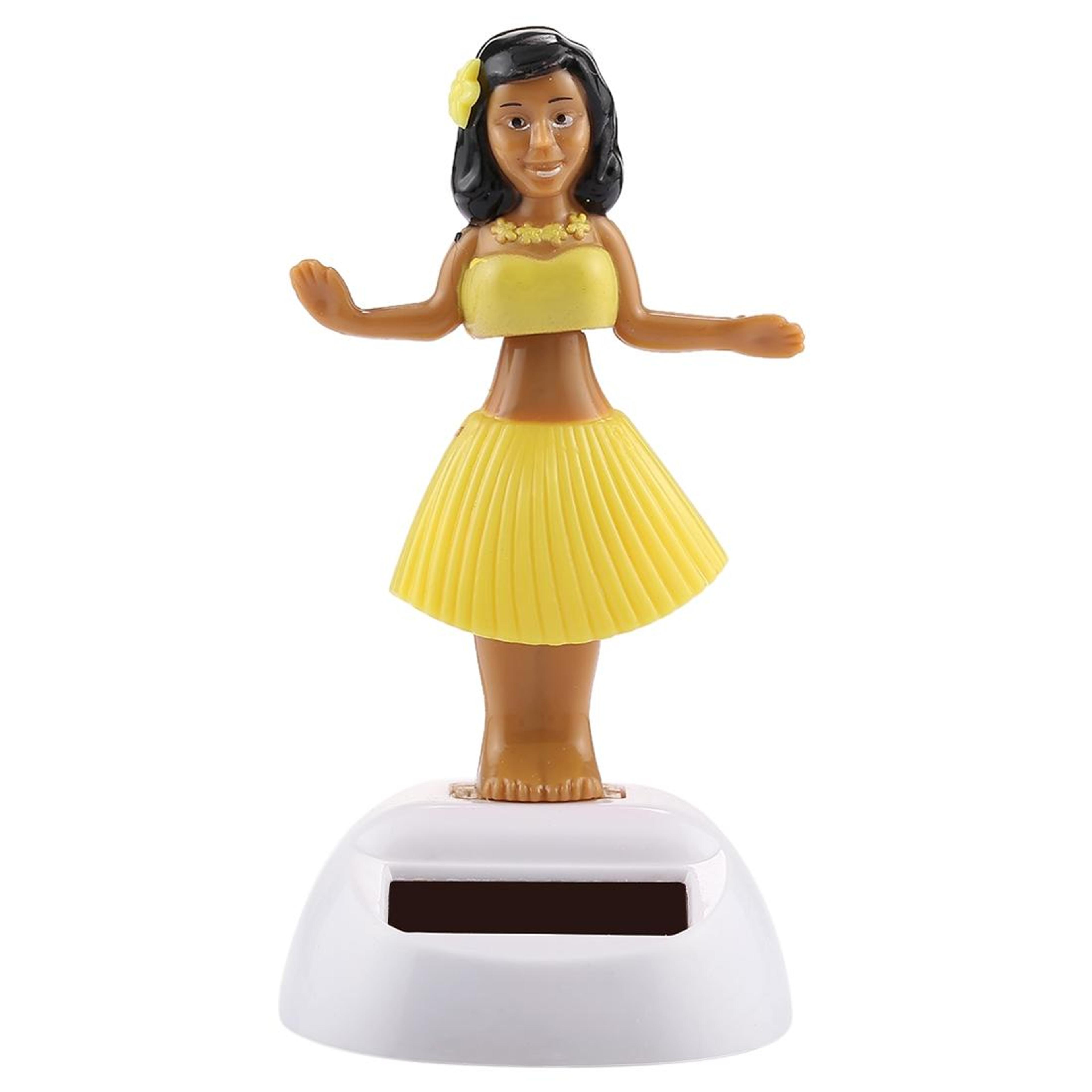 Solar Powered Dancing Hula Girl Dashboard Ornament Cute Bobble Head Car Decoration 1