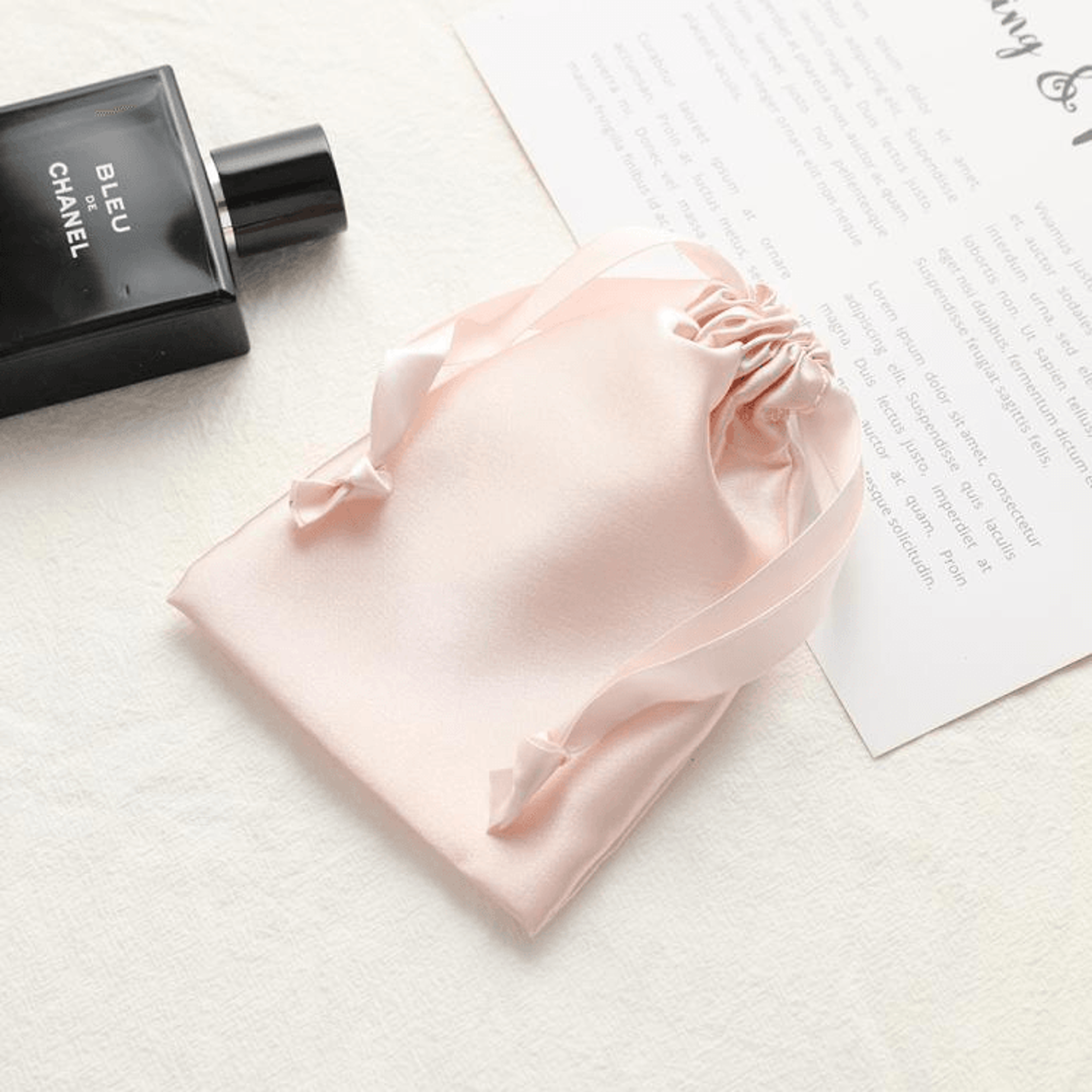 Luxury Faux Silk Satin Jewelry Pouch Drawstring Gift Bags Reusable Storage 14