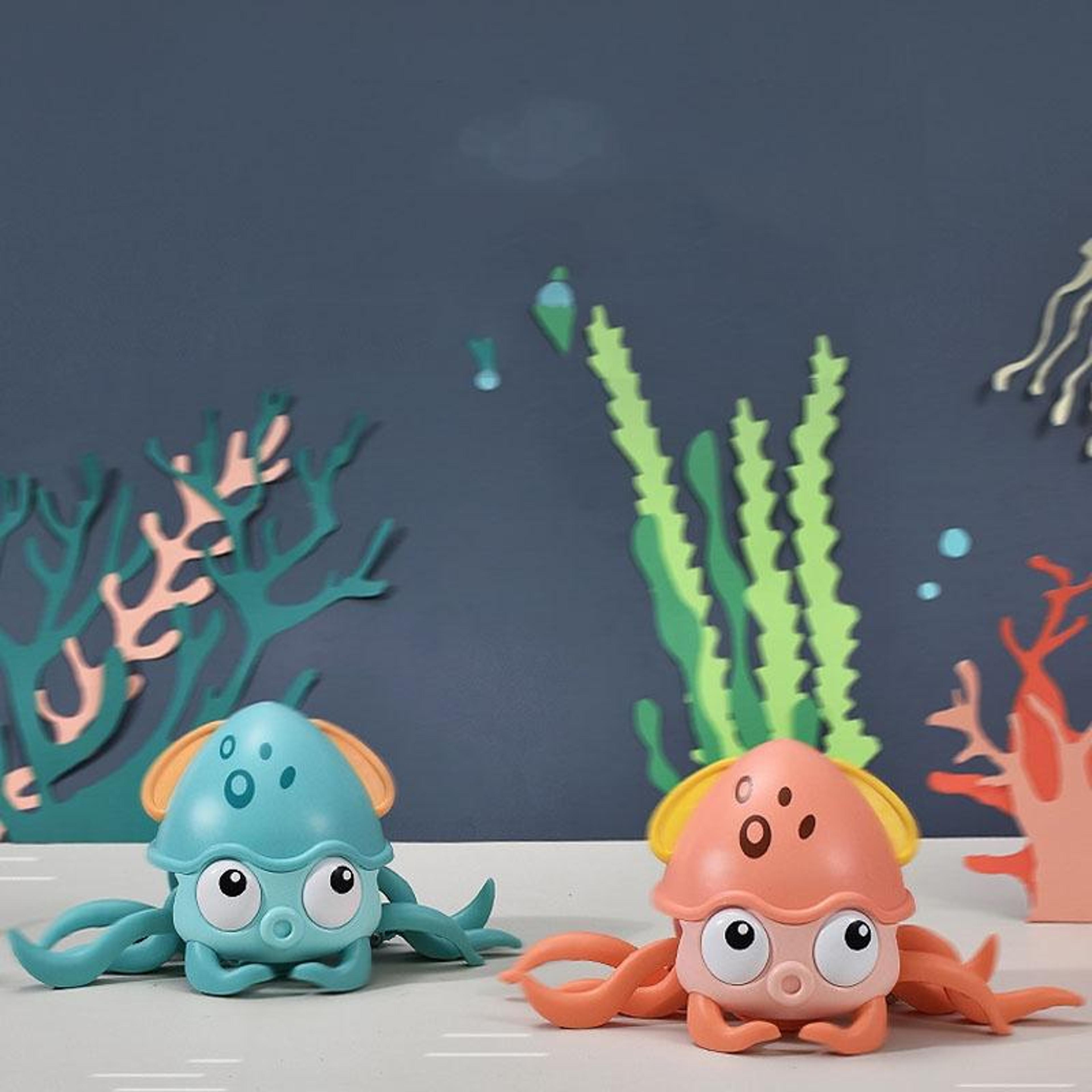 Children Electrical Sensor Octopus Toy Automatic Obstacle Avoidance Sound Light Crawling Quirky Toy 1