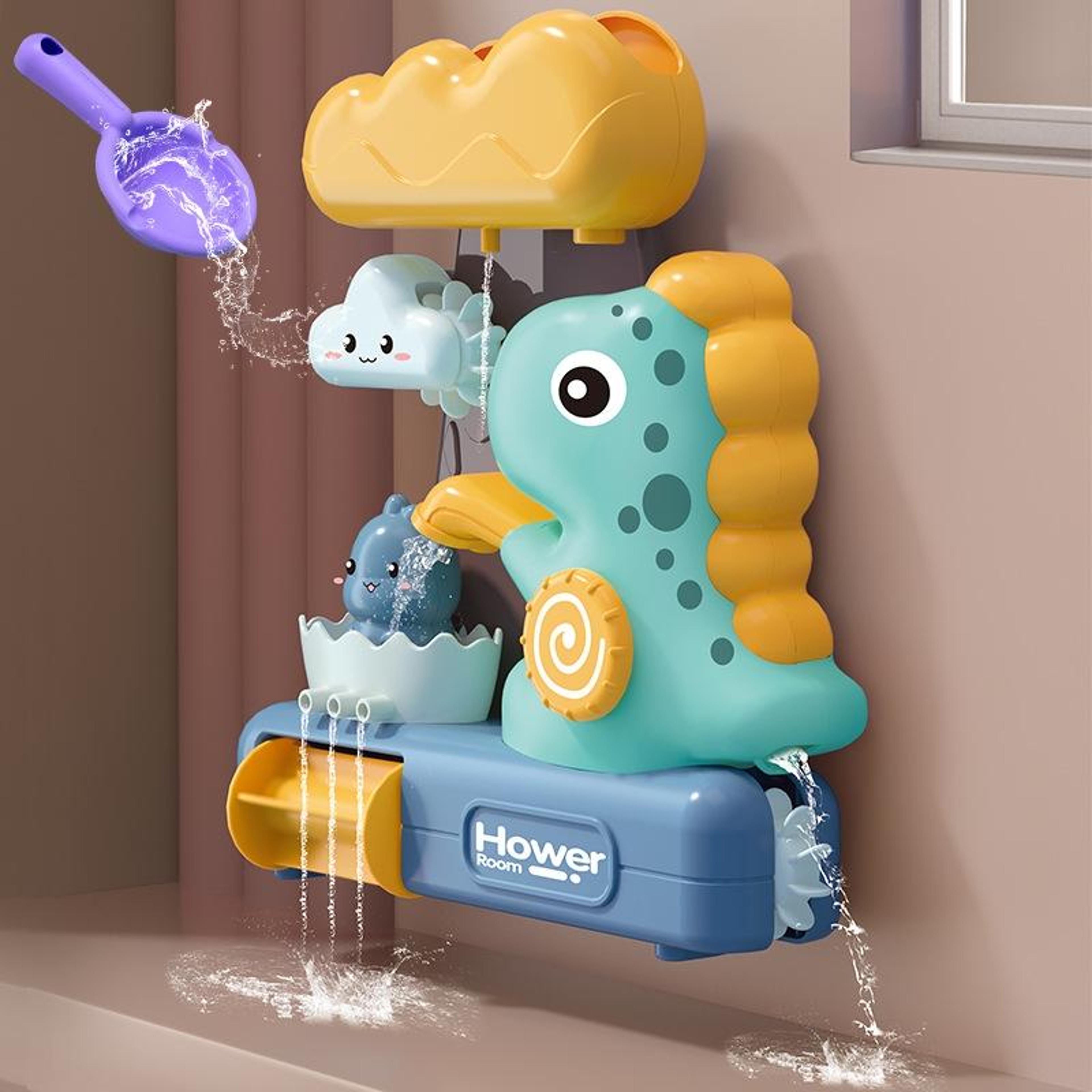 cute dinosaur bath toy waterfall spray spinner for toddlers bath time fun