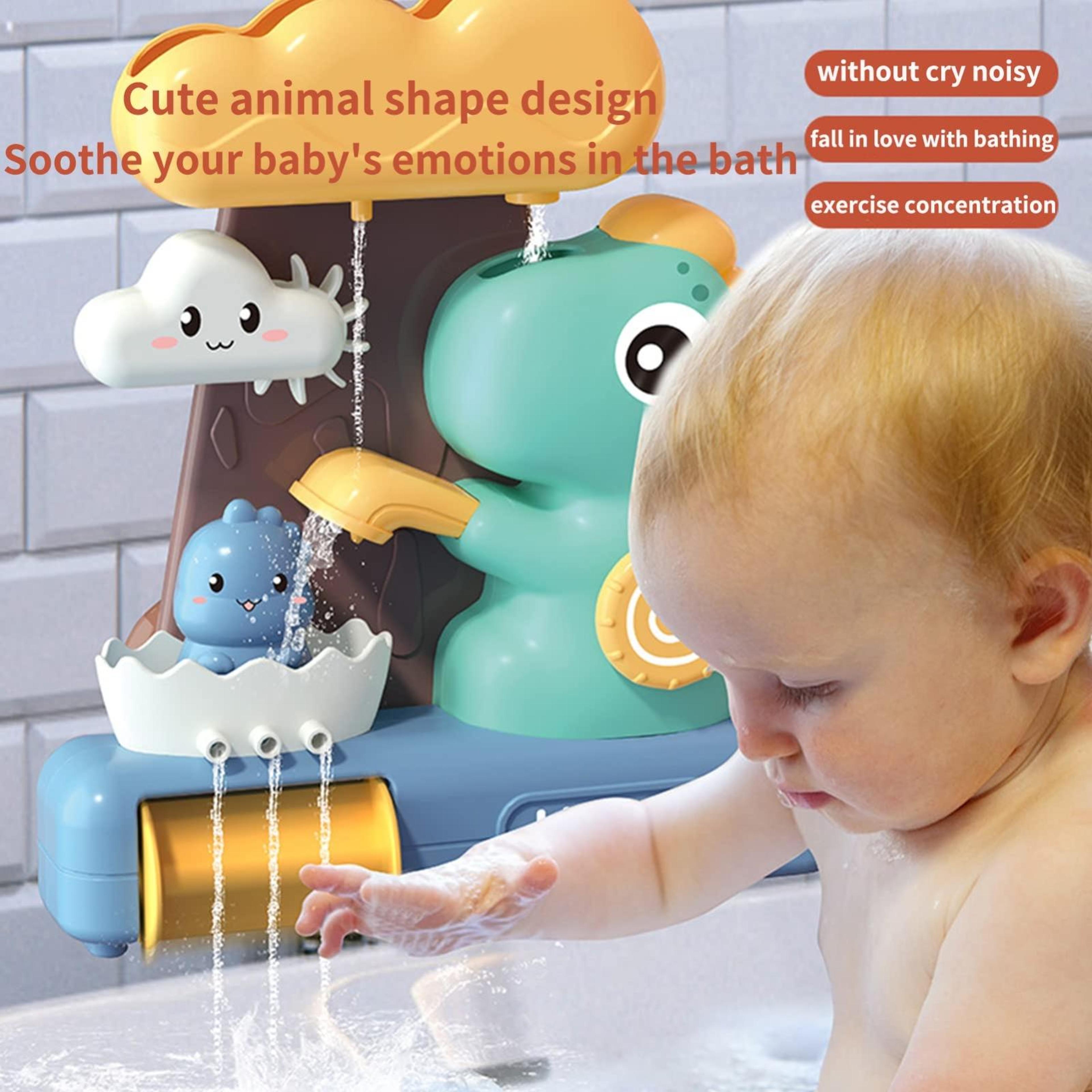 Cute Dinosaur Bath Toy Waterfall Spray Spinner For Toddlers Bath Time Fun 4