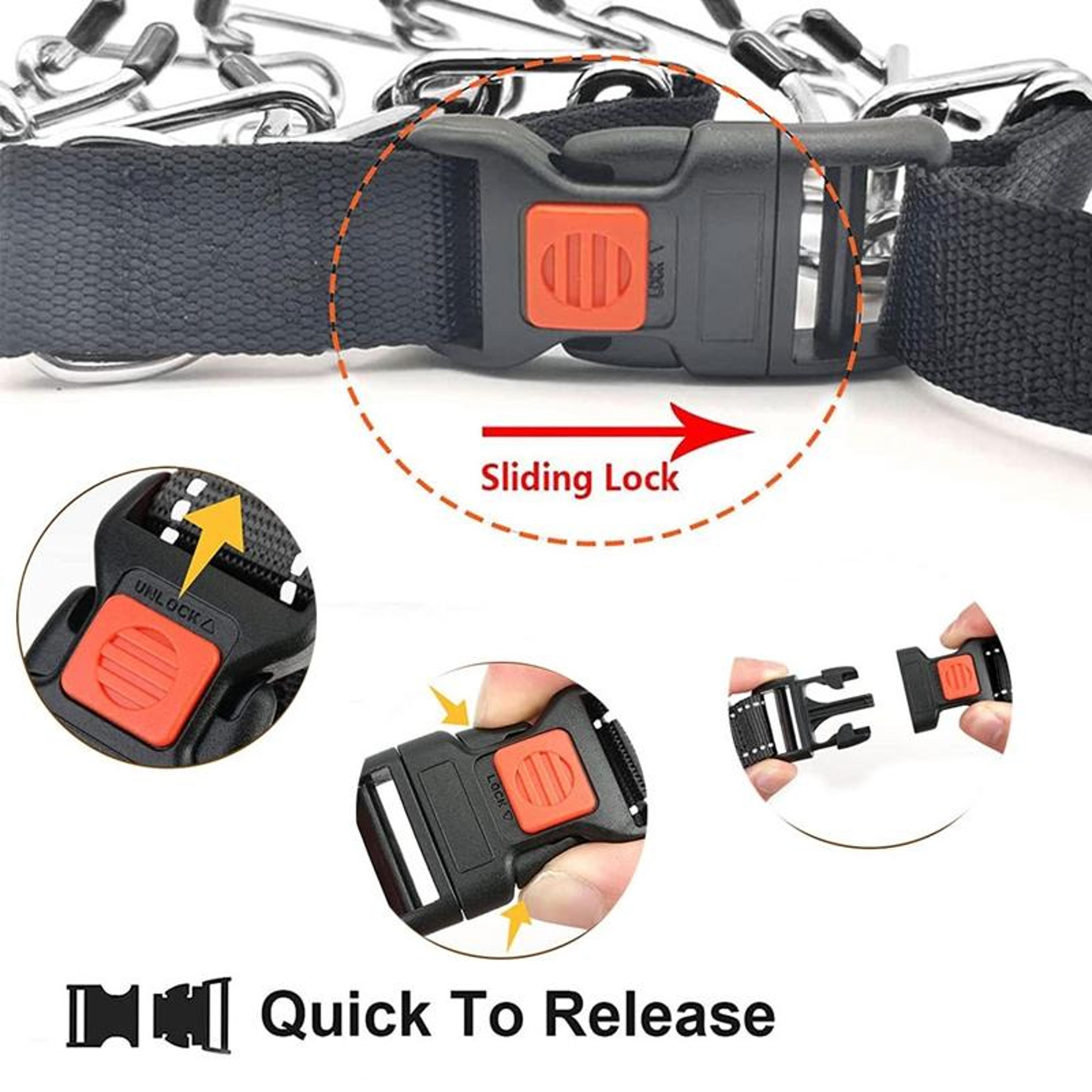 Adjustable Dog Training Chain Collar For Small Medium Dogs With Quick Release  AntiTwist Control 2