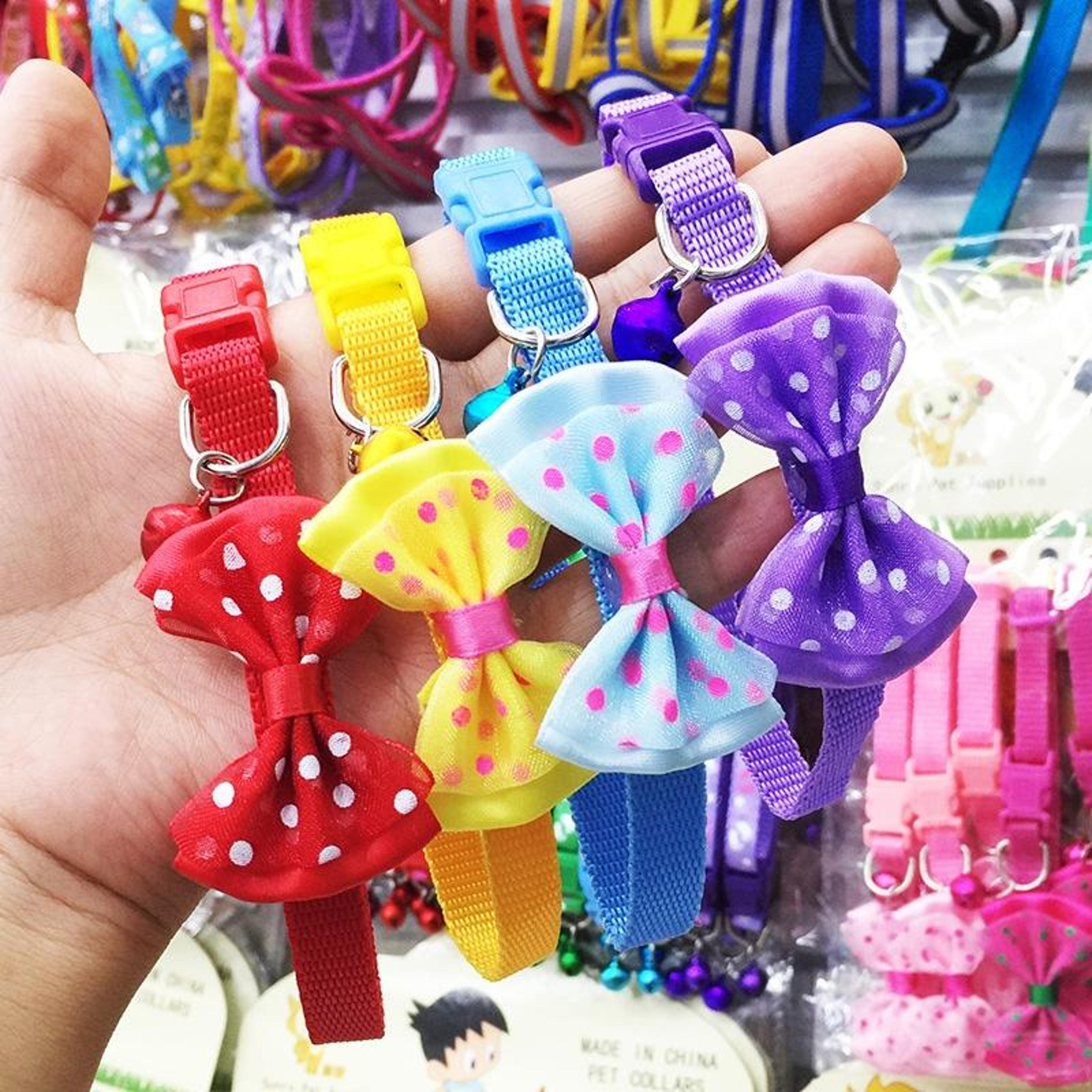 Adjustable Bow Tie Pet Collar With Bell For Cats  Dogs Cute Stylish Everyday Wear 1