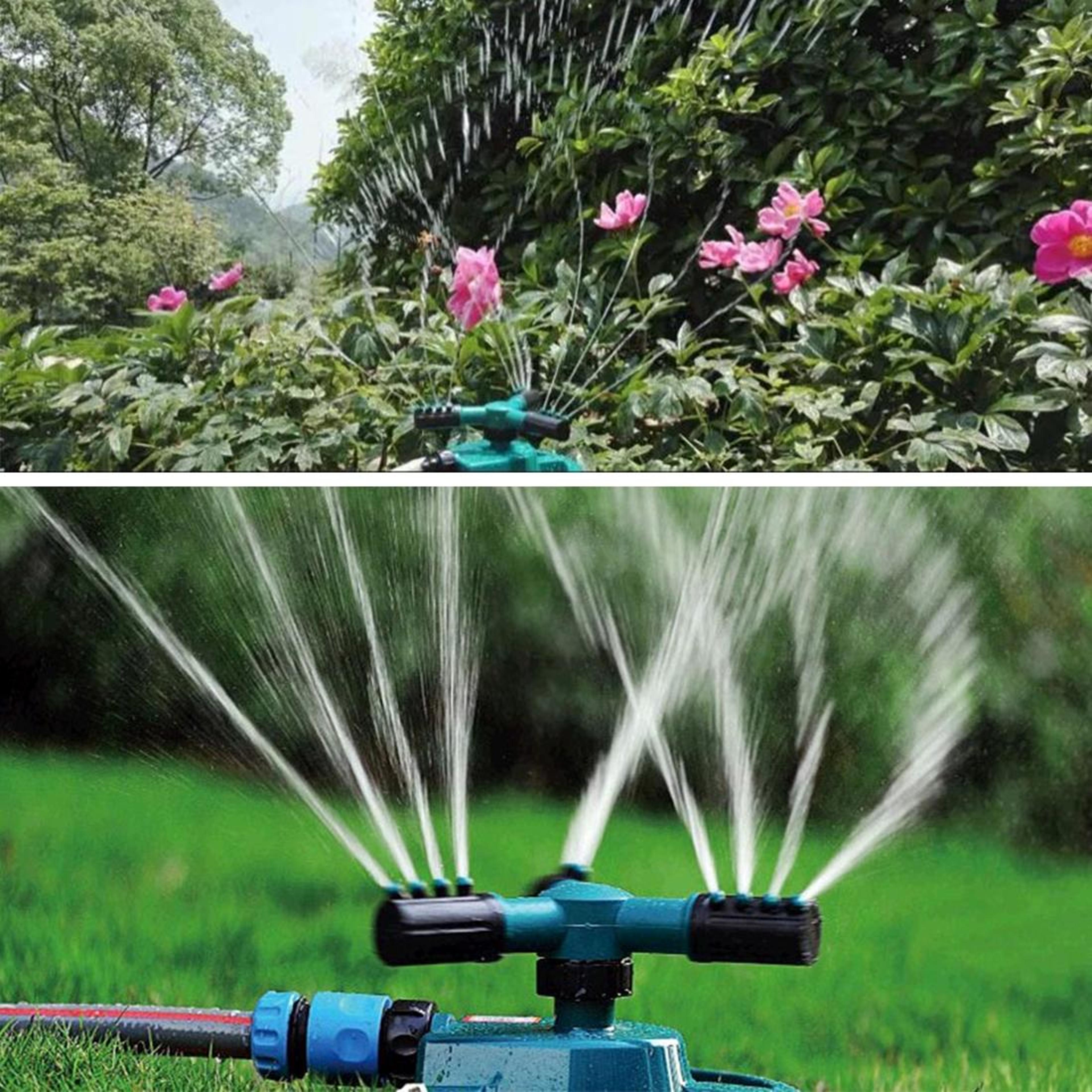 360 Rotating Garden Sprinkler With Adjustable Range  12 Inch Connector 0