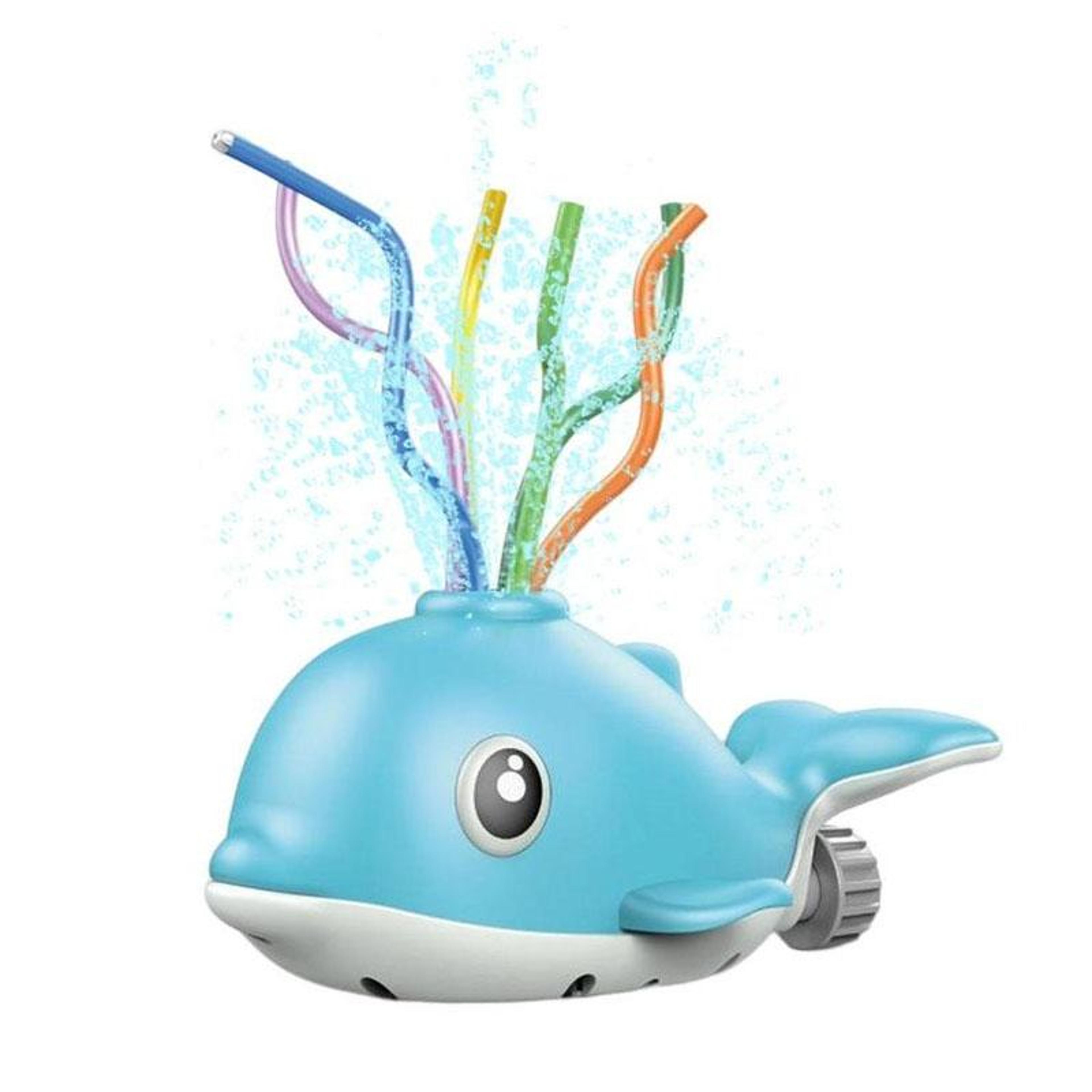 dolphin splash rotating sprinkler toy outdoor water spray for kids summer fun