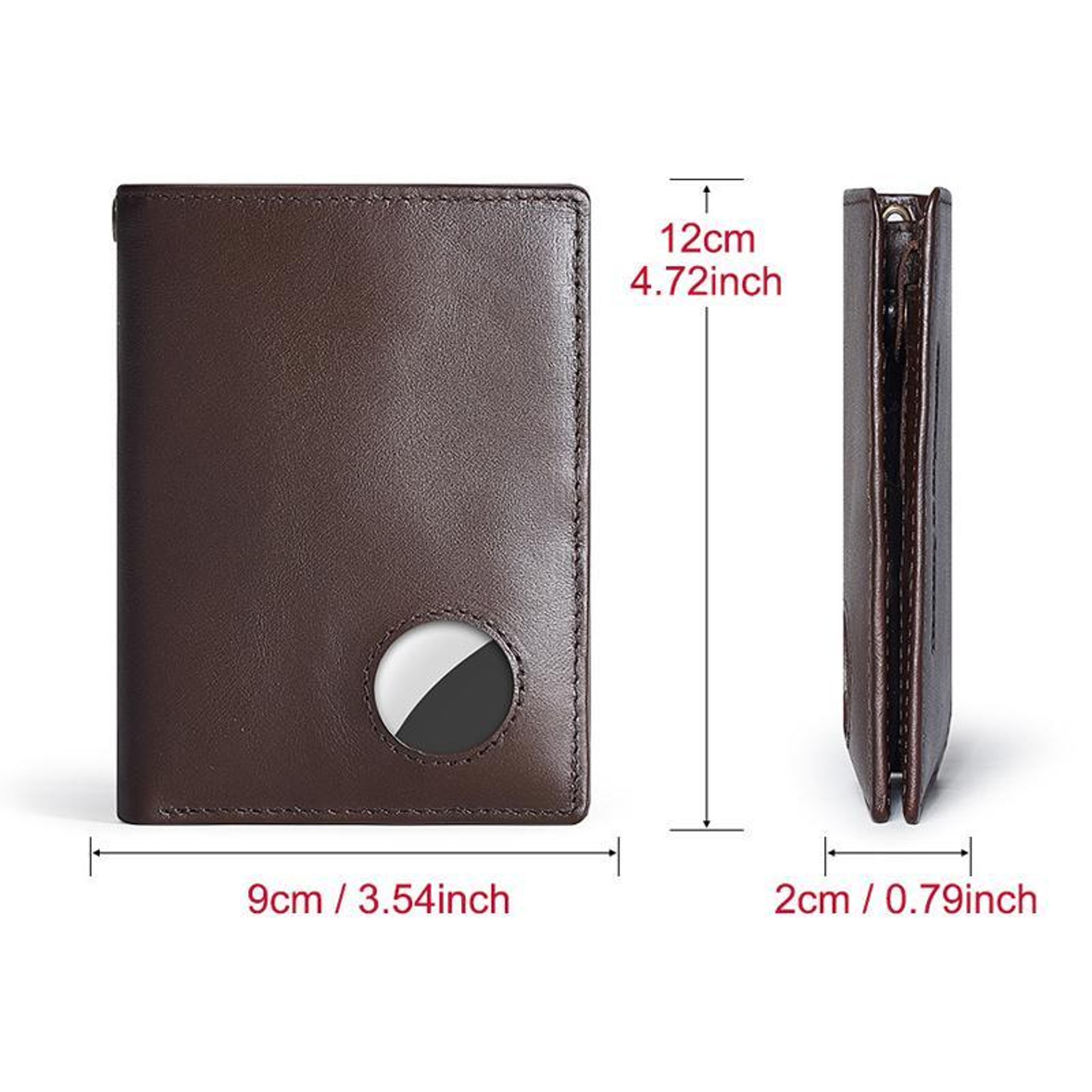 RFID Blocking AirTag Wallet Leather Card Holder With PullOut Slots  Tracker Pocket 2