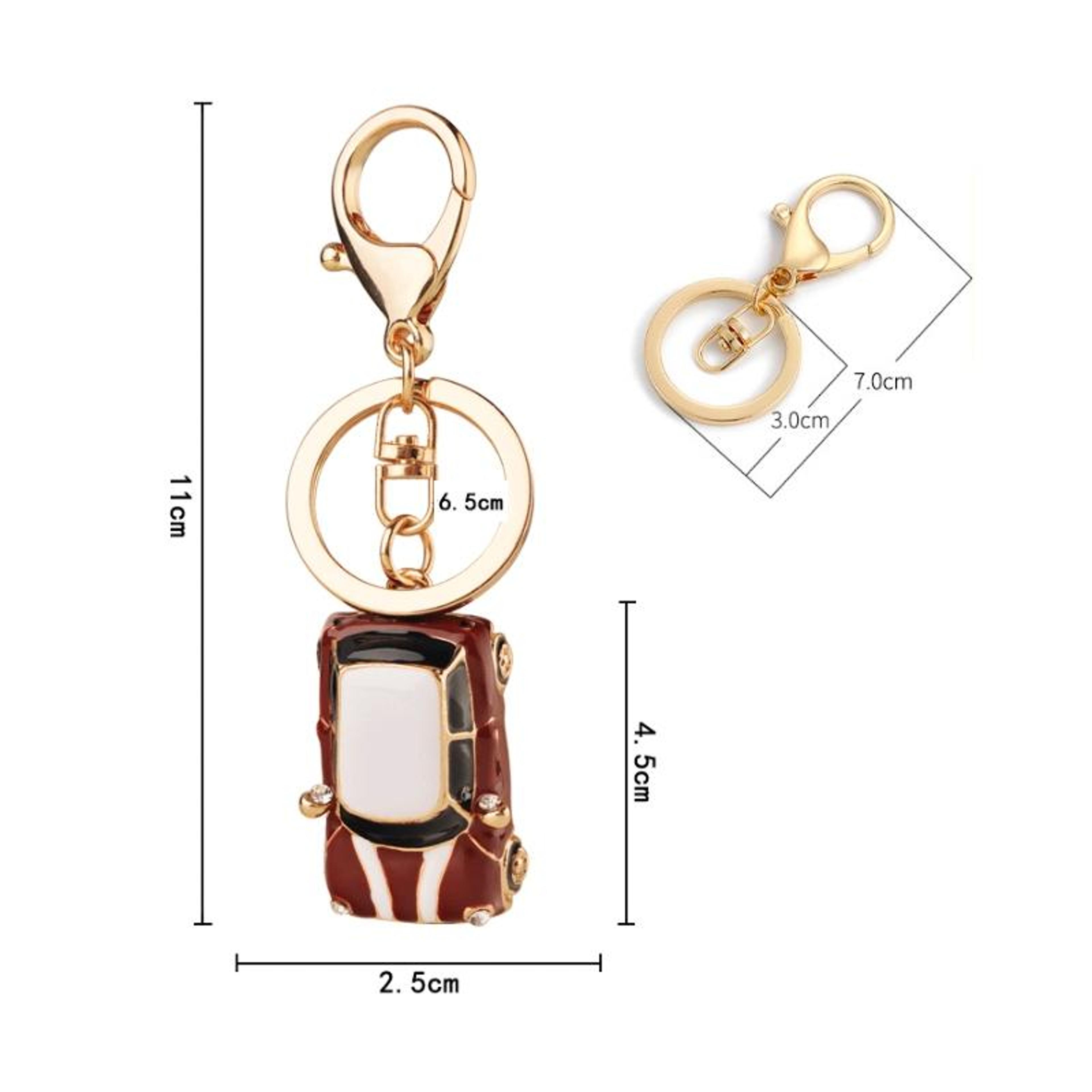 Mini Beetle Car Keychain Durable Metal Car Key Pendant Gift 3