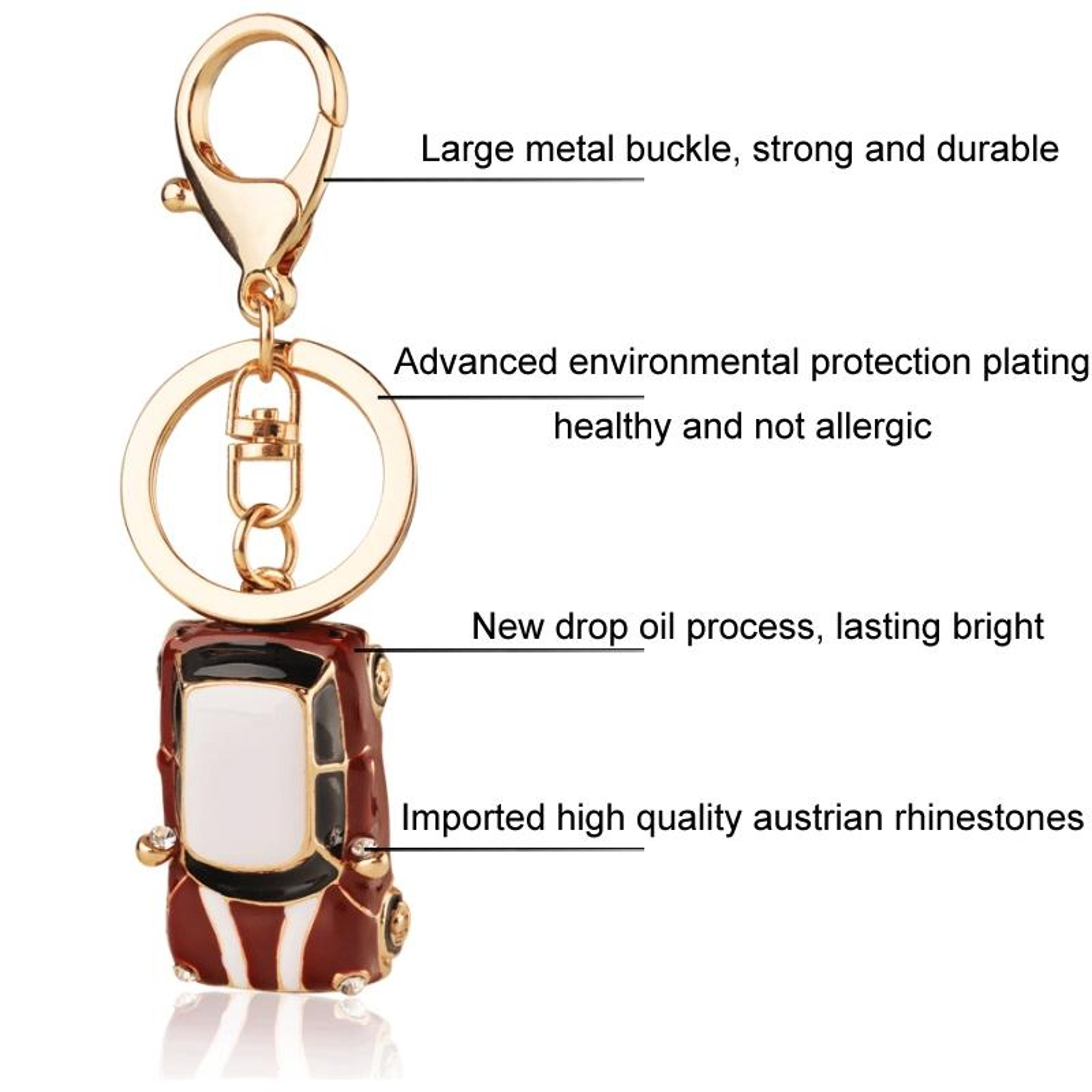 Mini Beetle Car Keychain Durable Metal Car Key Pendant Gift 6