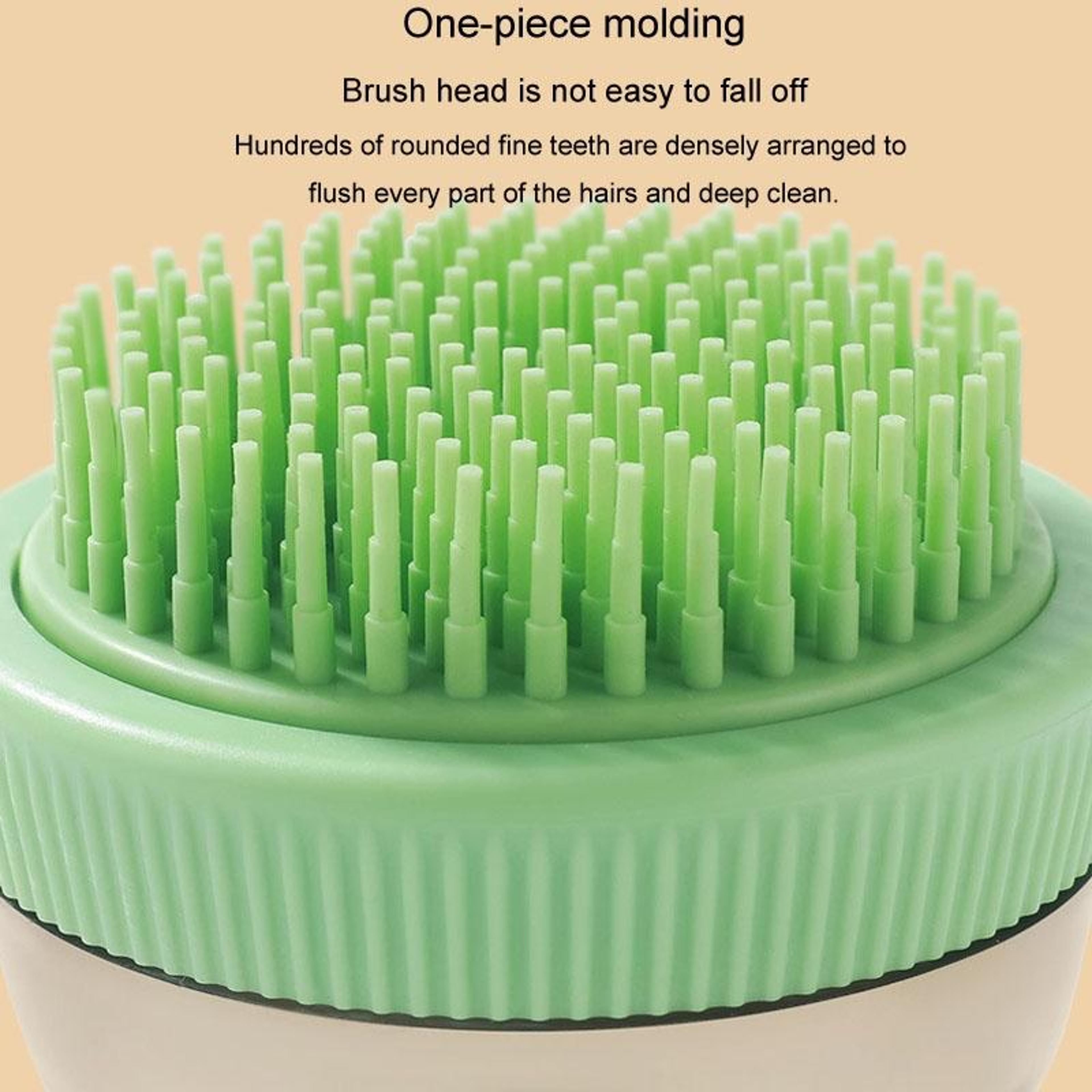 Refillable Pet Bath Brush With Shampoo Dispenser For Cats  Dogs Deep Clean Massage Grooming 6