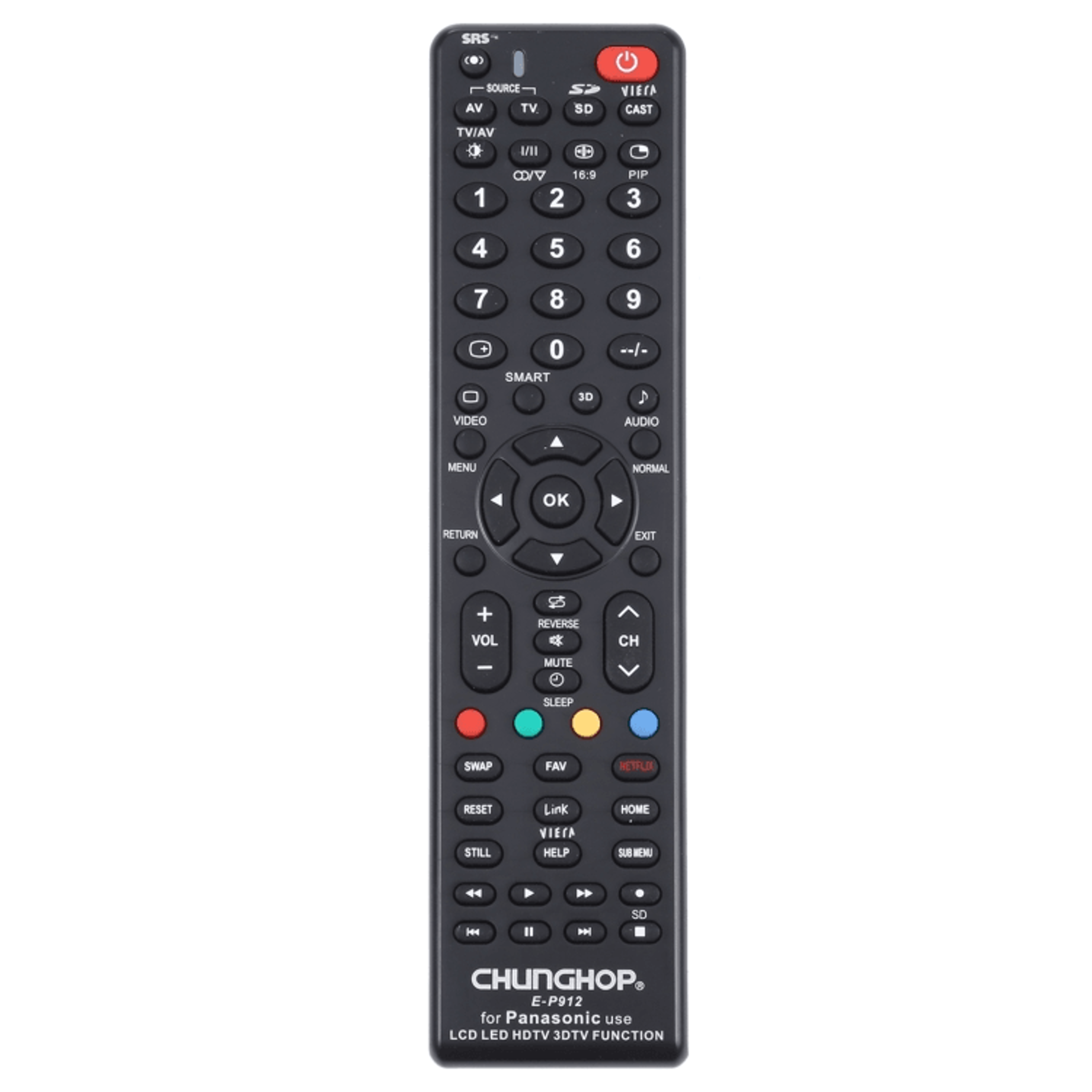 EH910 Universal Remote For Haier TVs No Setup Replacement Controller 8