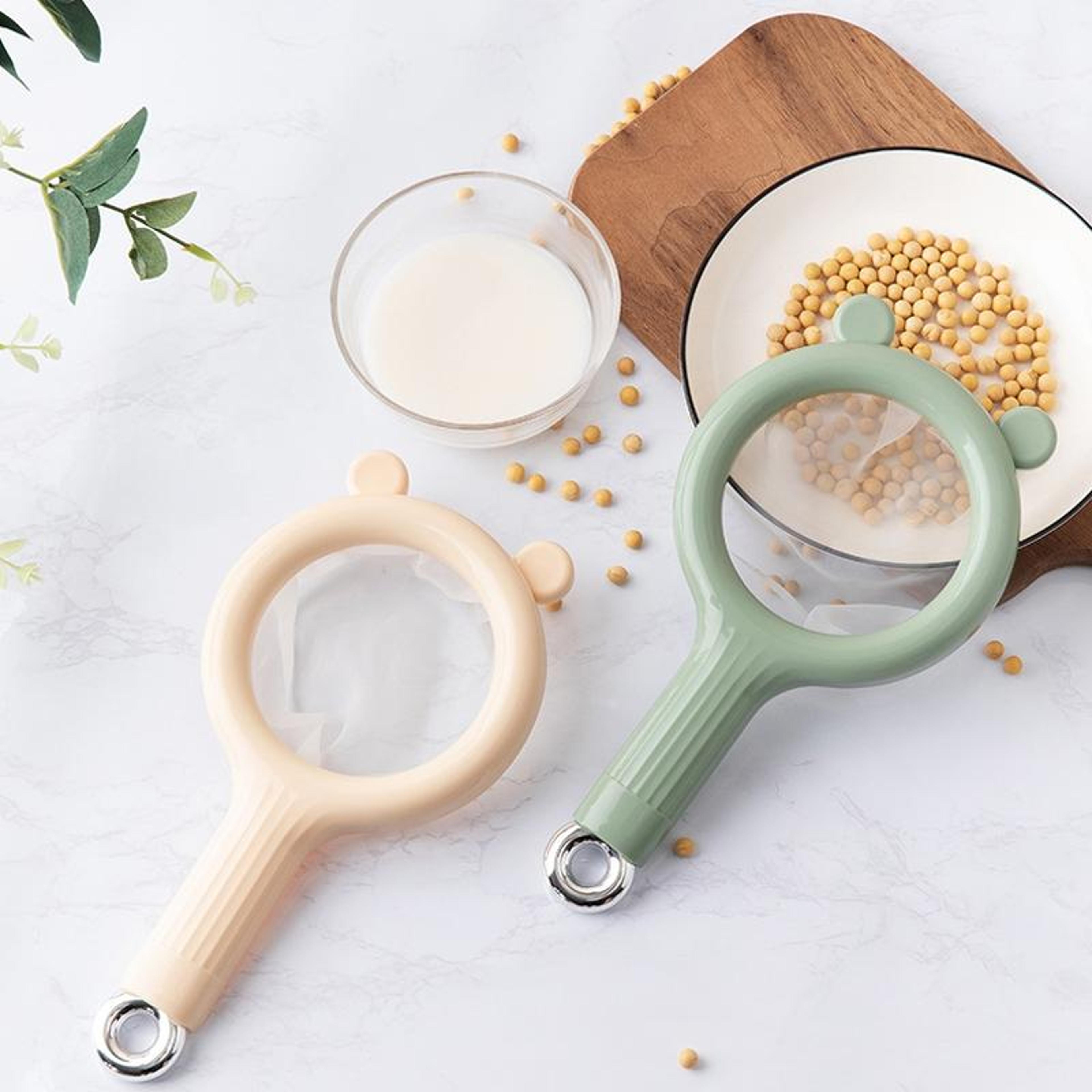 Fine Mesh Soy Milk Strainer Cup Reusable Nut Milk And Juice Residue Filter 0