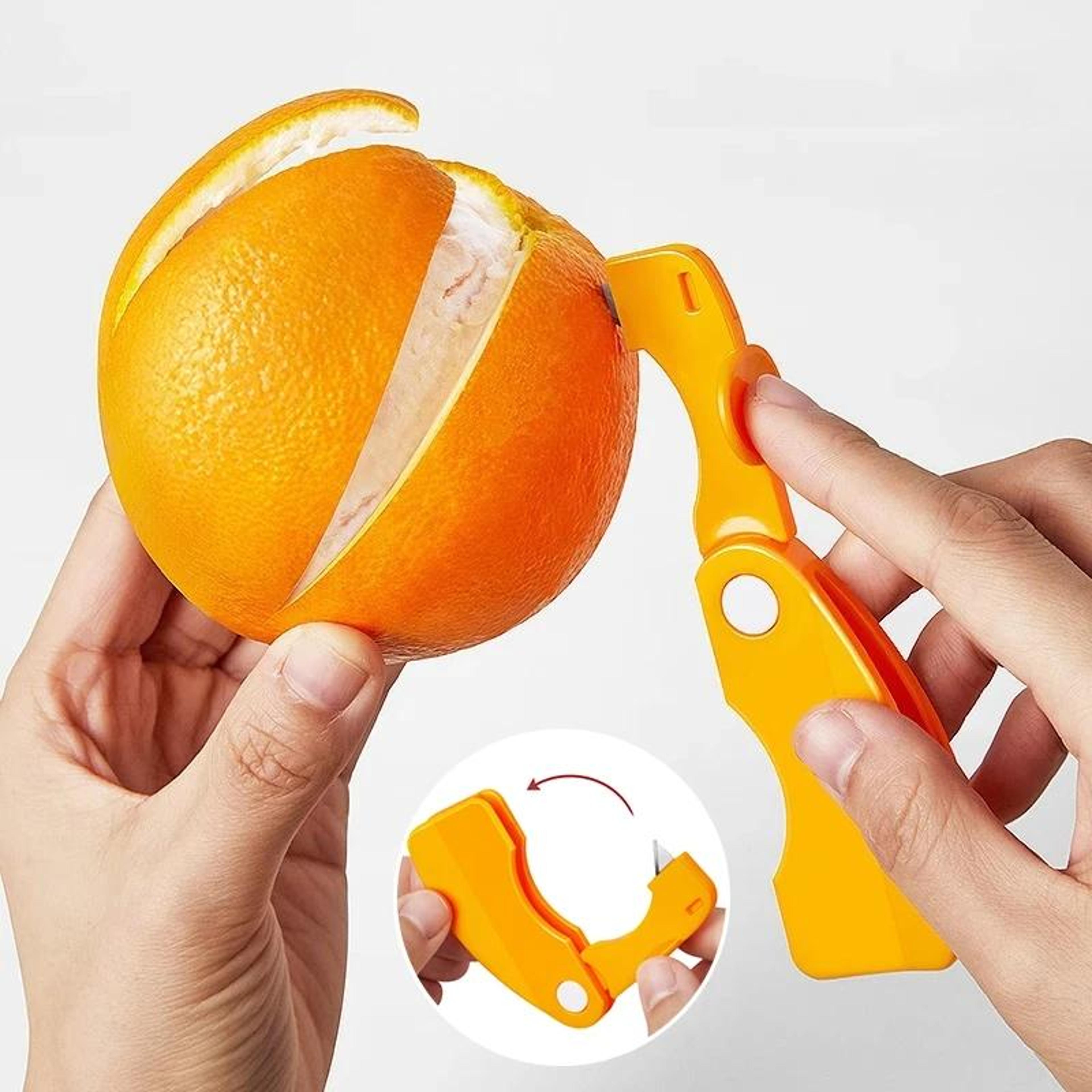 Foldable Orange Peeler Tool For Easy Citrus Peeling And Clean Hands 0