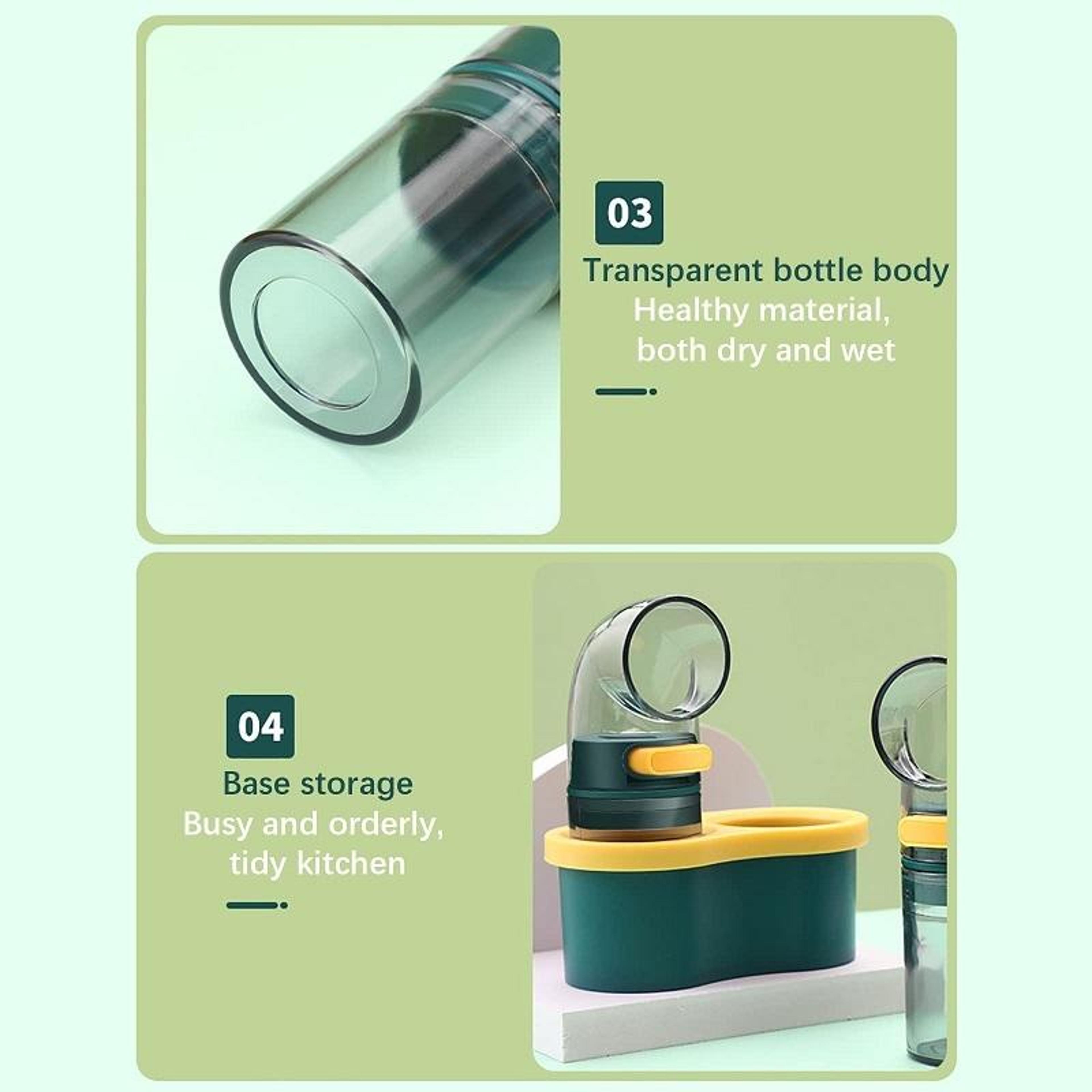 Blue Press Type Salt Control Dispenser Bottle For Kitchen Seasoning 2
