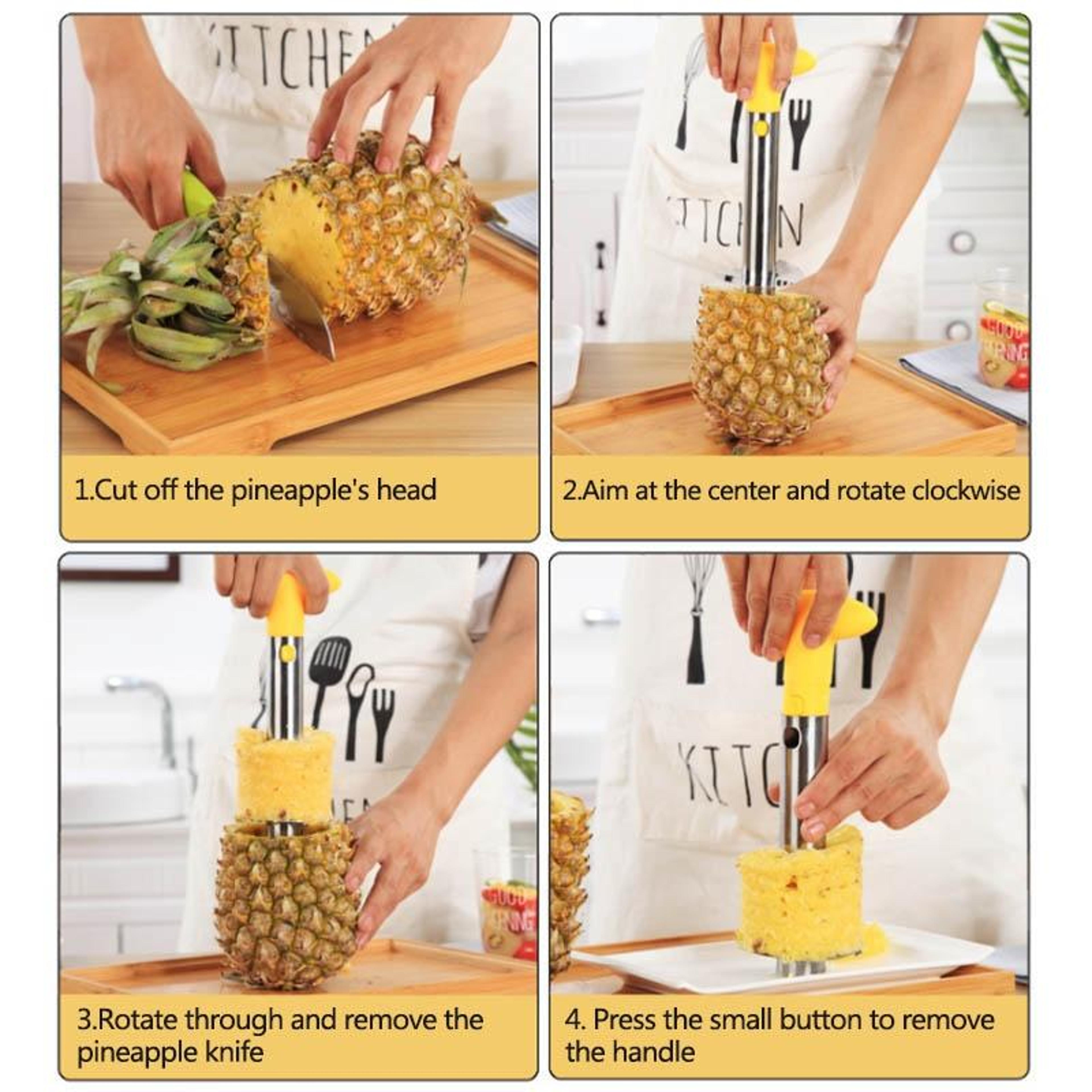 Stainless Steel Pineapple Corer Slicer Easy Fruit Cutter Tool 8