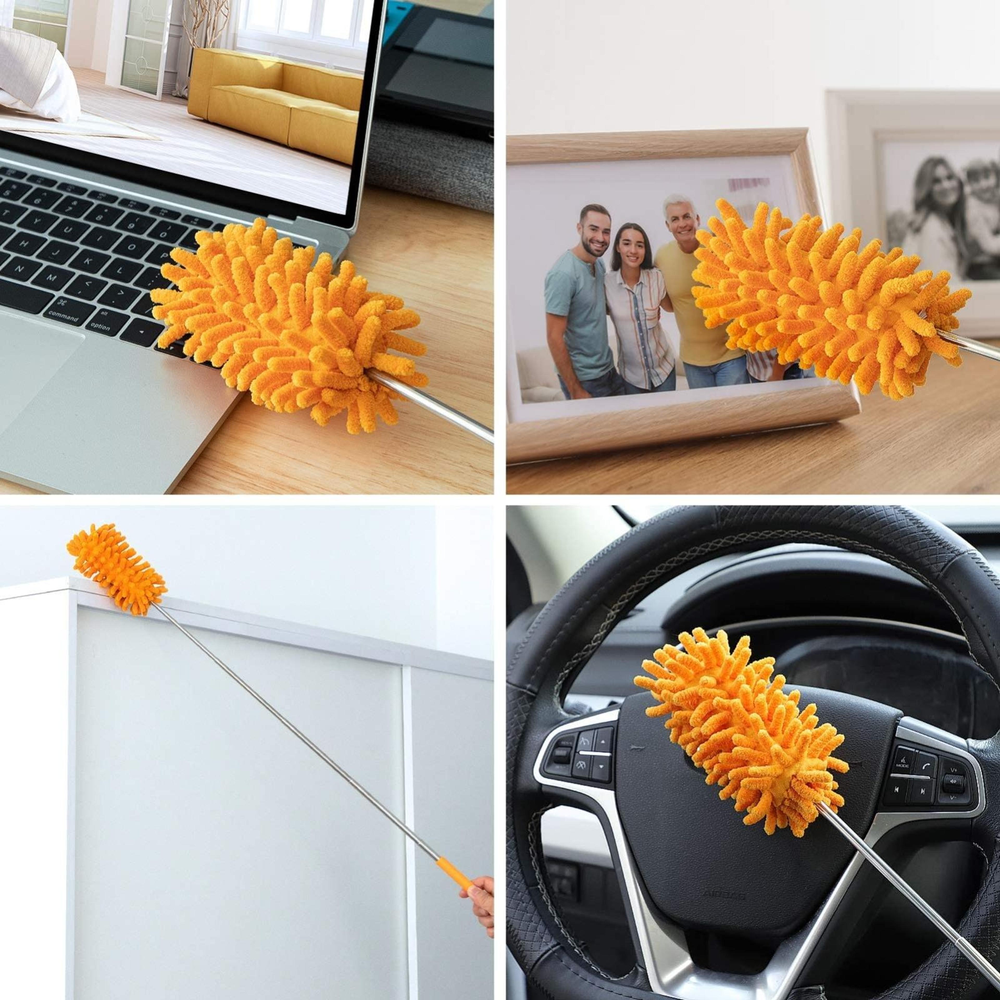 Telescopic Stainless Steel Chenille Duster Extendable Microfiber Dust Cleaner 4