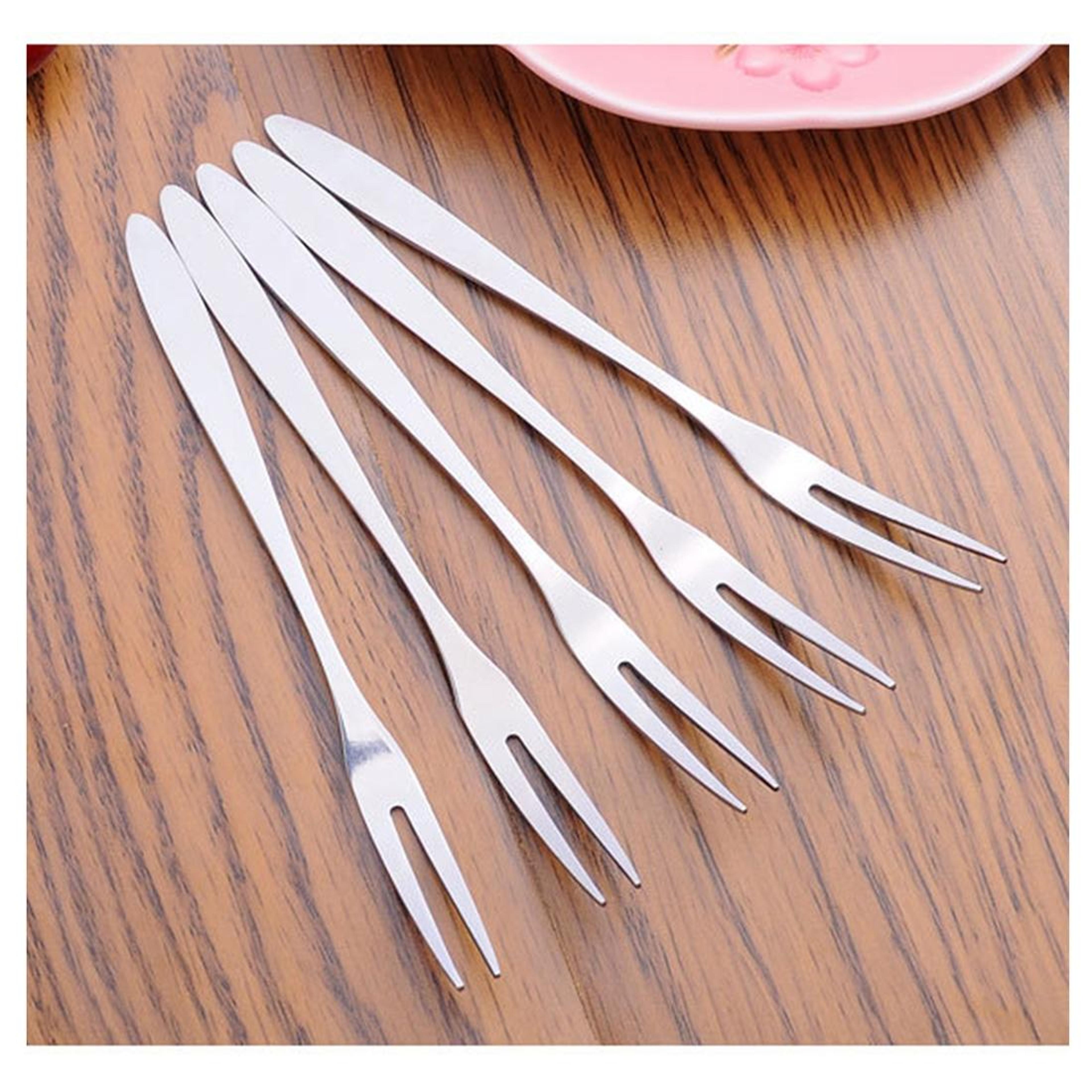Stainless Steel Fruit Fork Set Reusable Mini Dessert Picks For Snacks  Appetizers 3
