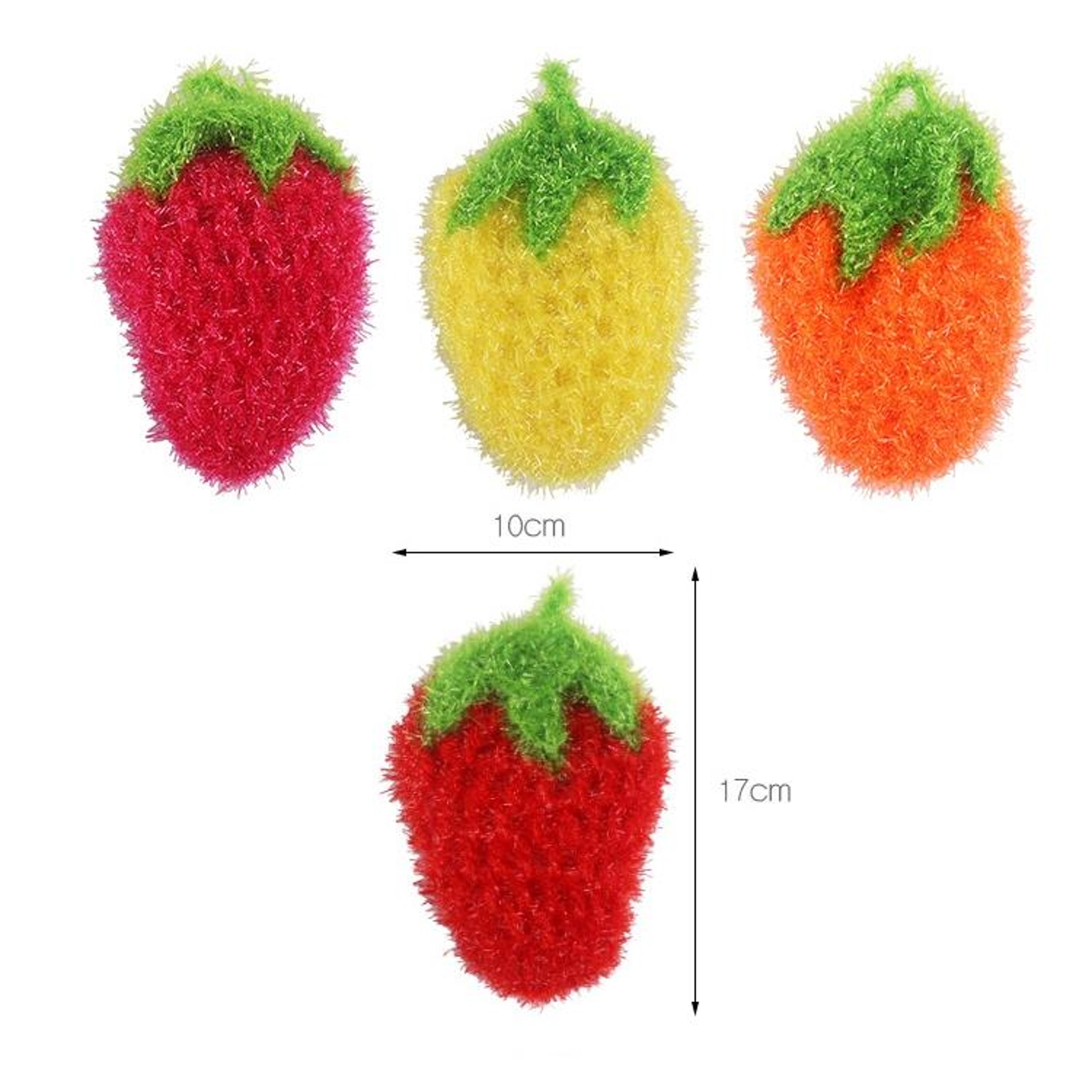 Strawberry Kitchen Towel Set Hanging Dish Towels Absorbent Reusable Cleaning Cloths 4