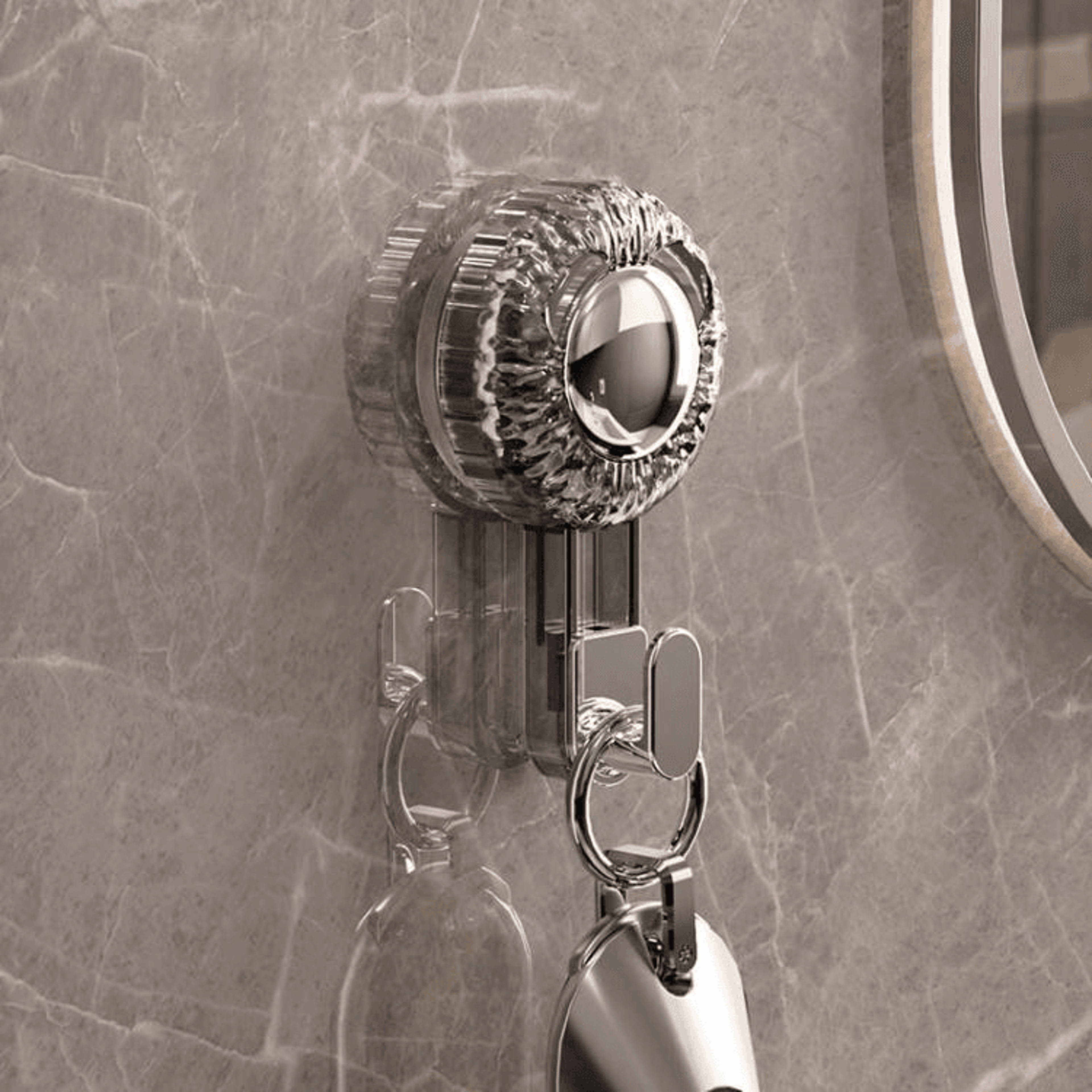 Rotary Vacuum Suction Hook Strong Suction Cup Hook For Bathroom Kitchen Wall Organizer 10